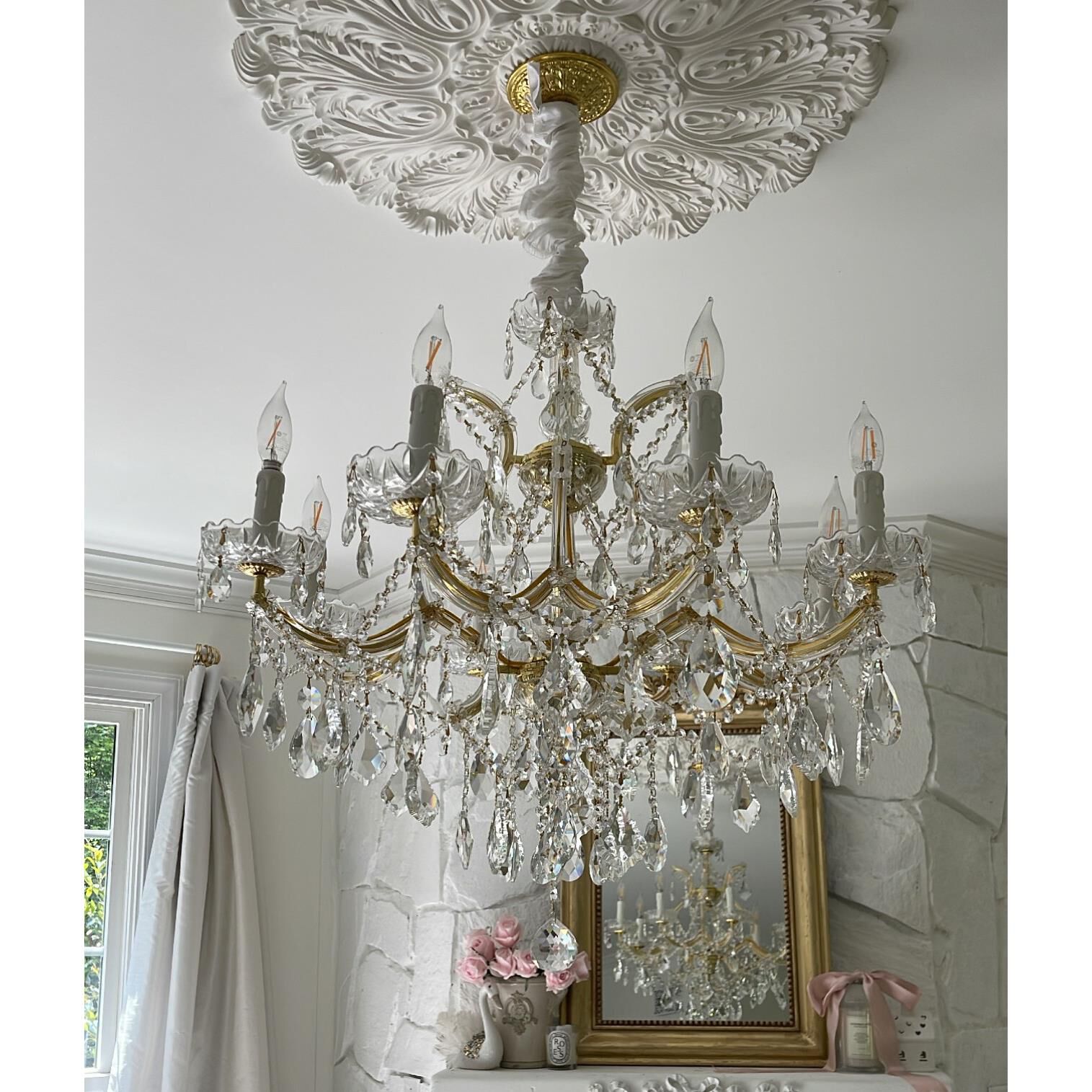 Maria Theresa 26 Inch 9 Light Chandelier by Crystorama