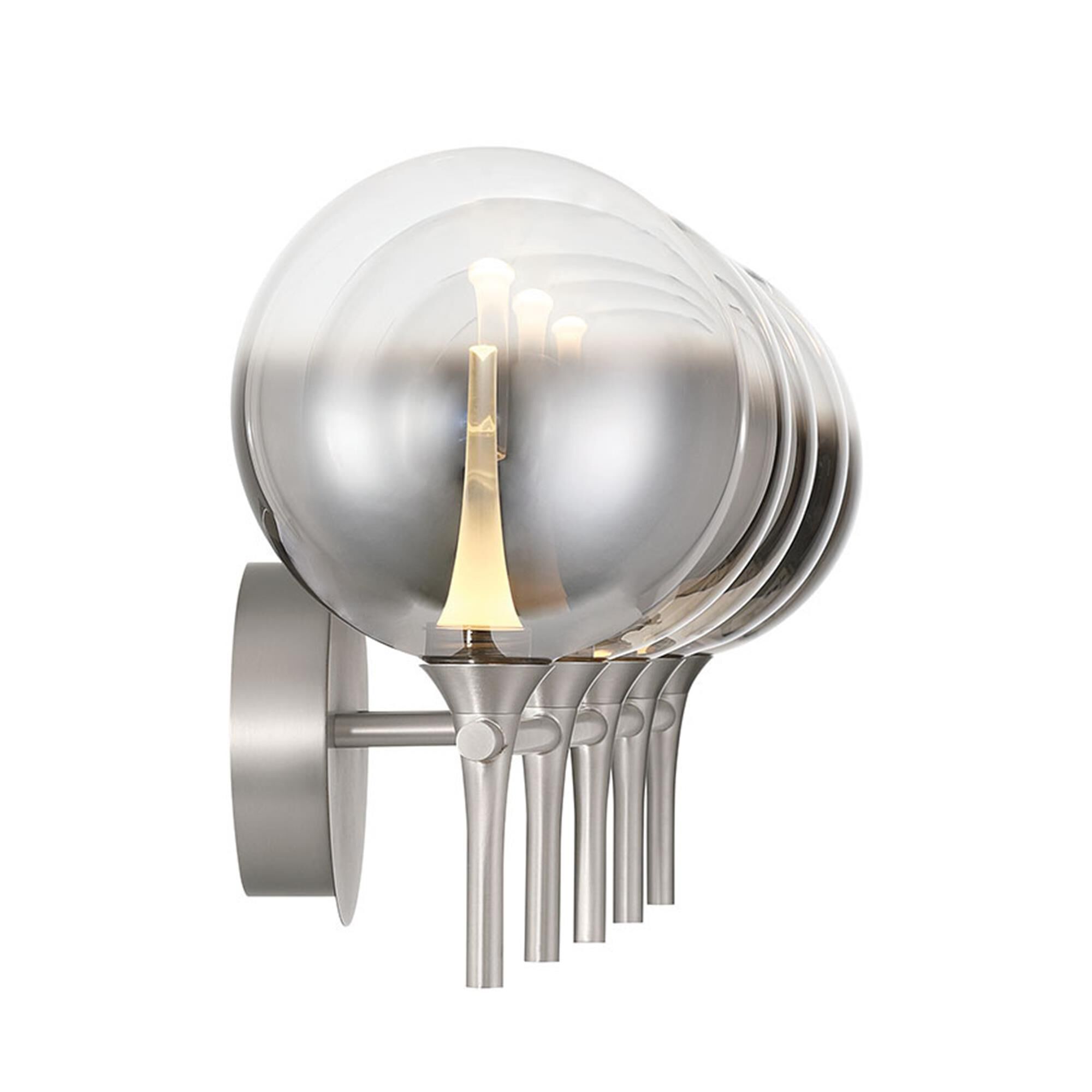 Shown in Nickel finish and Smoked glass