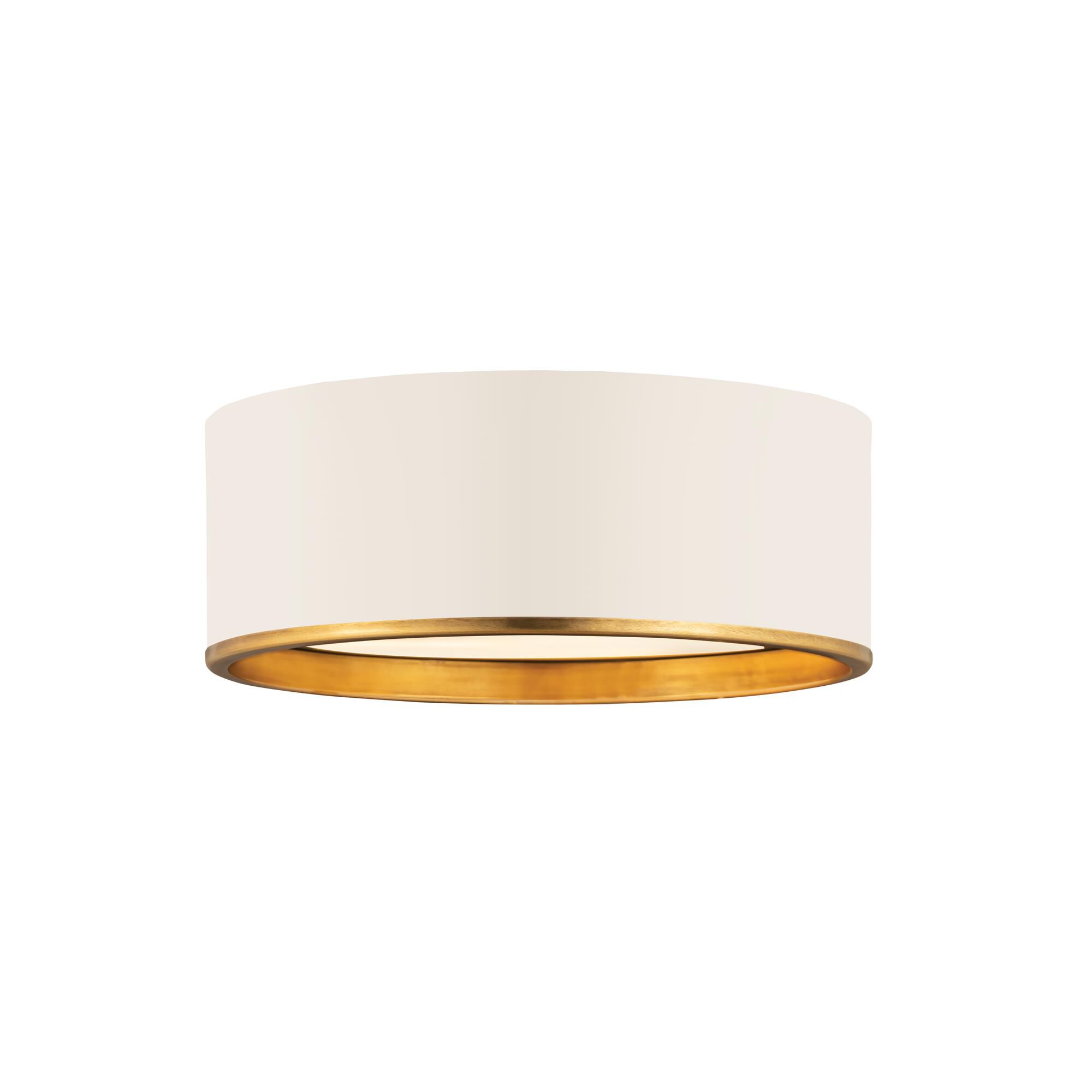 Shown in Matte White And Rubbed Brass finish and Steel glass and Steel shade