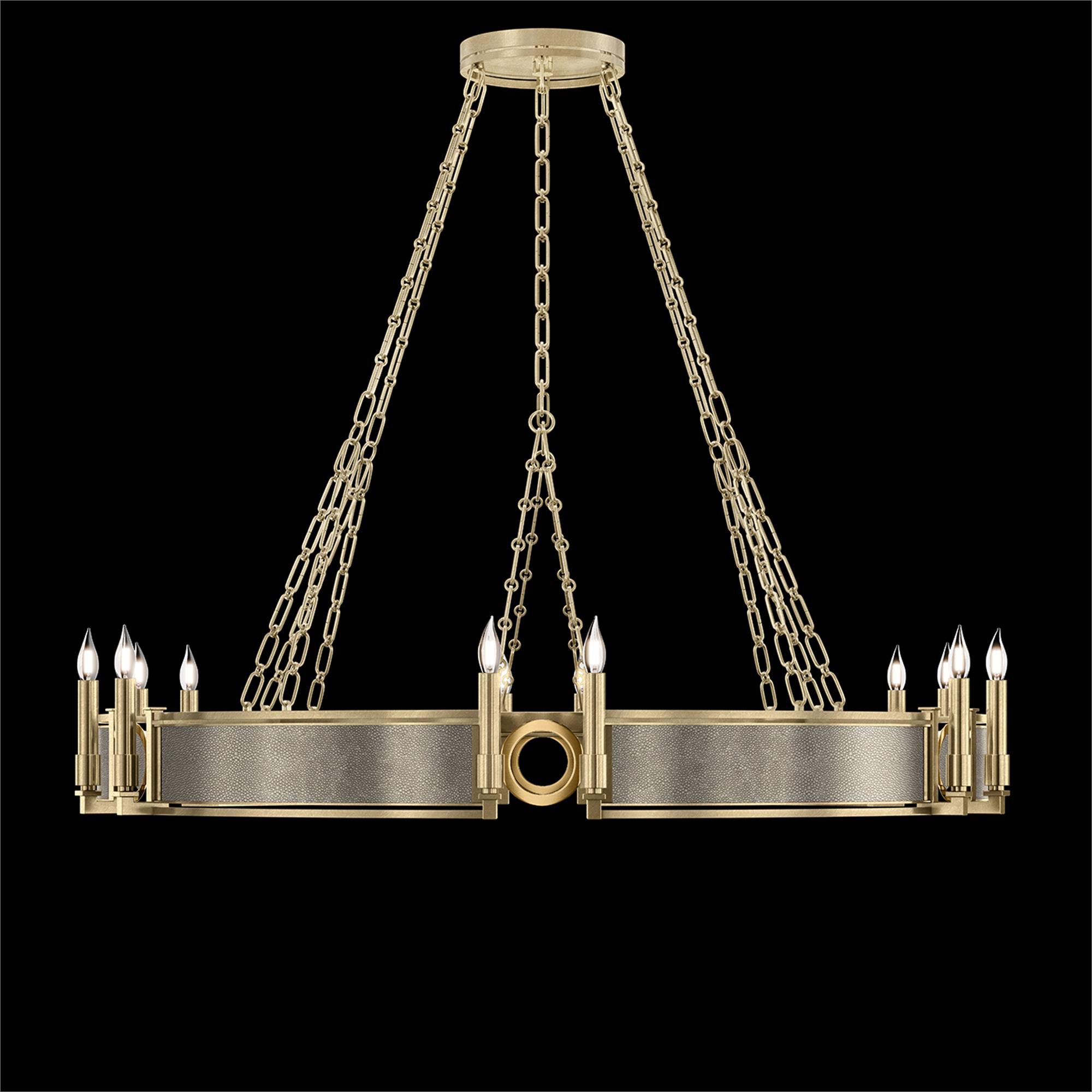 Shown in Soft Gold Leaf and Brass  finish and Coco accent