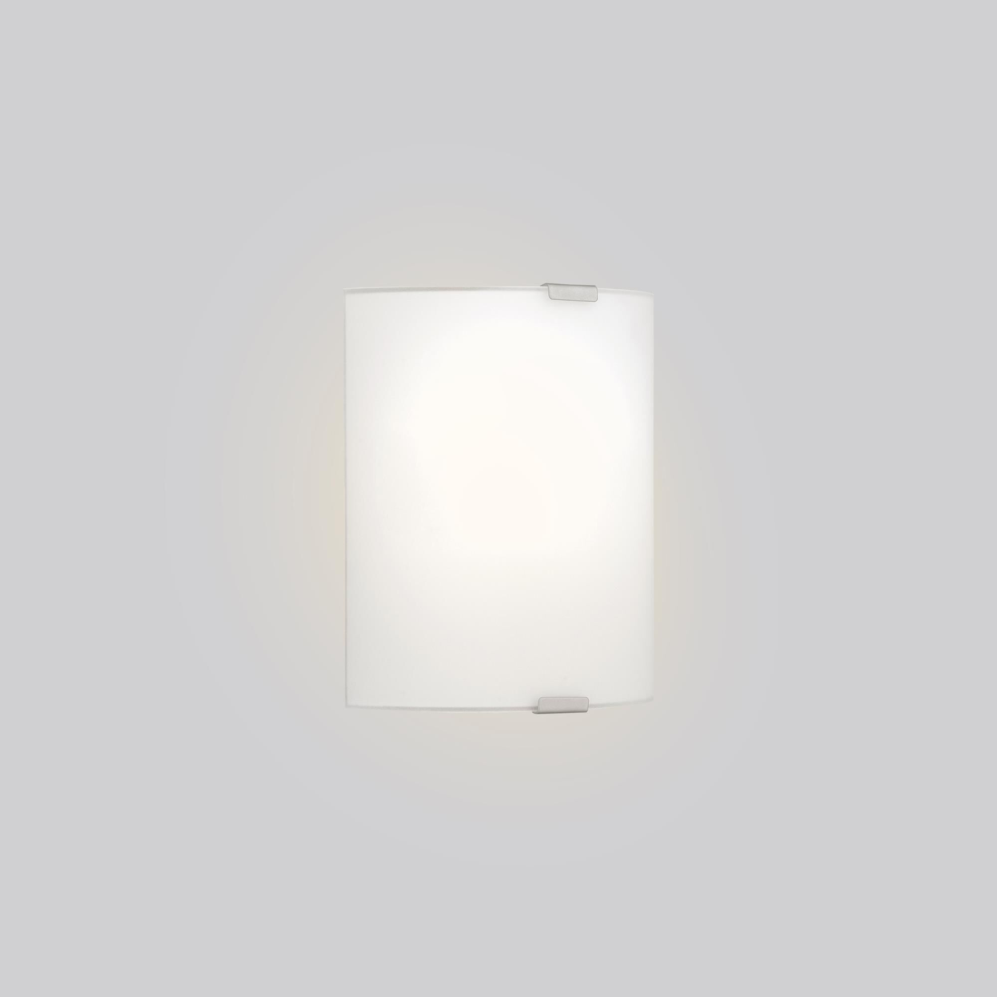 Shown in Chrome finish and Satin glass