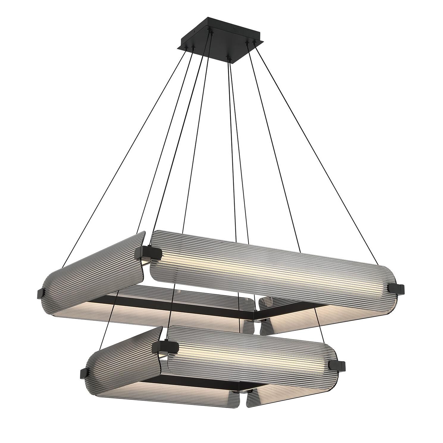 Shown in Matte Black finish and Smoked glass