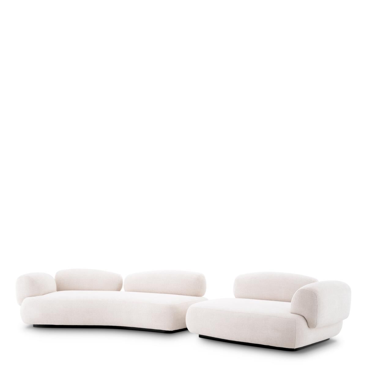 Shown in Lyssa Off-White, Black finish