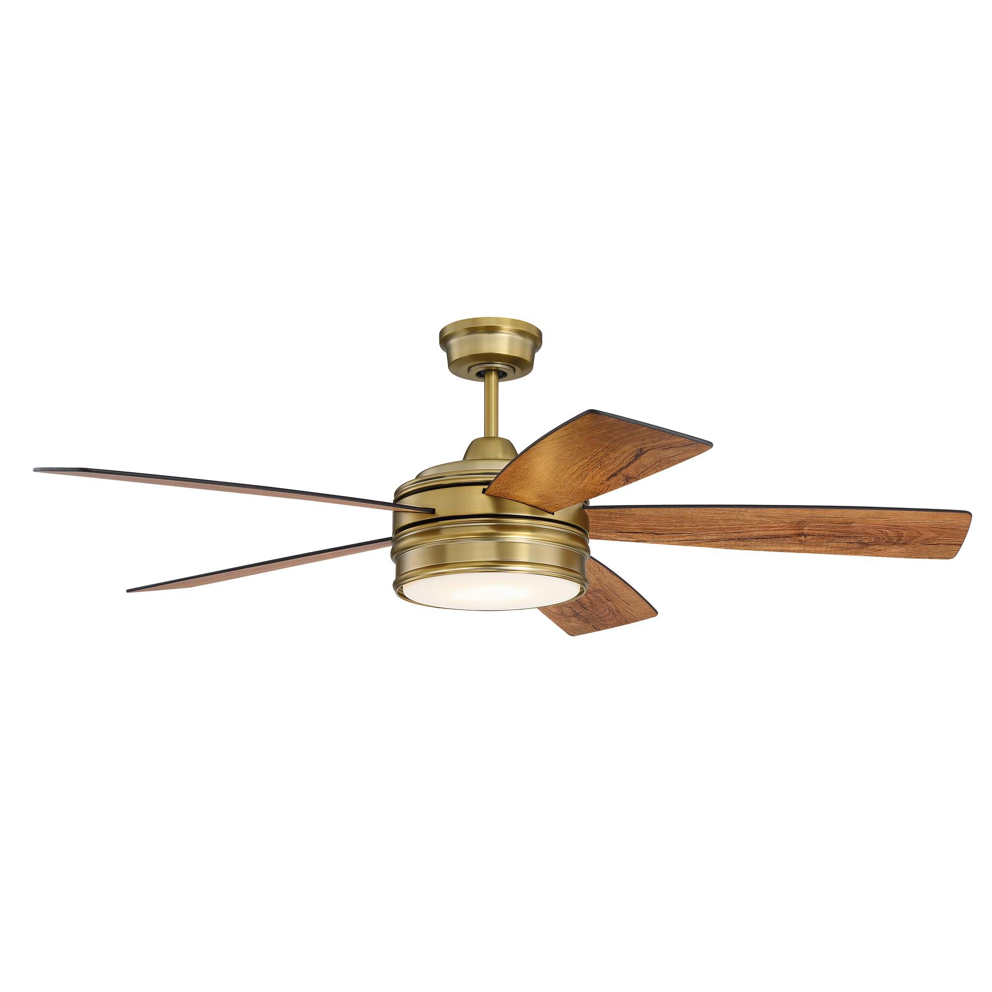 Shown in Satin Brass finish and White Frost glass