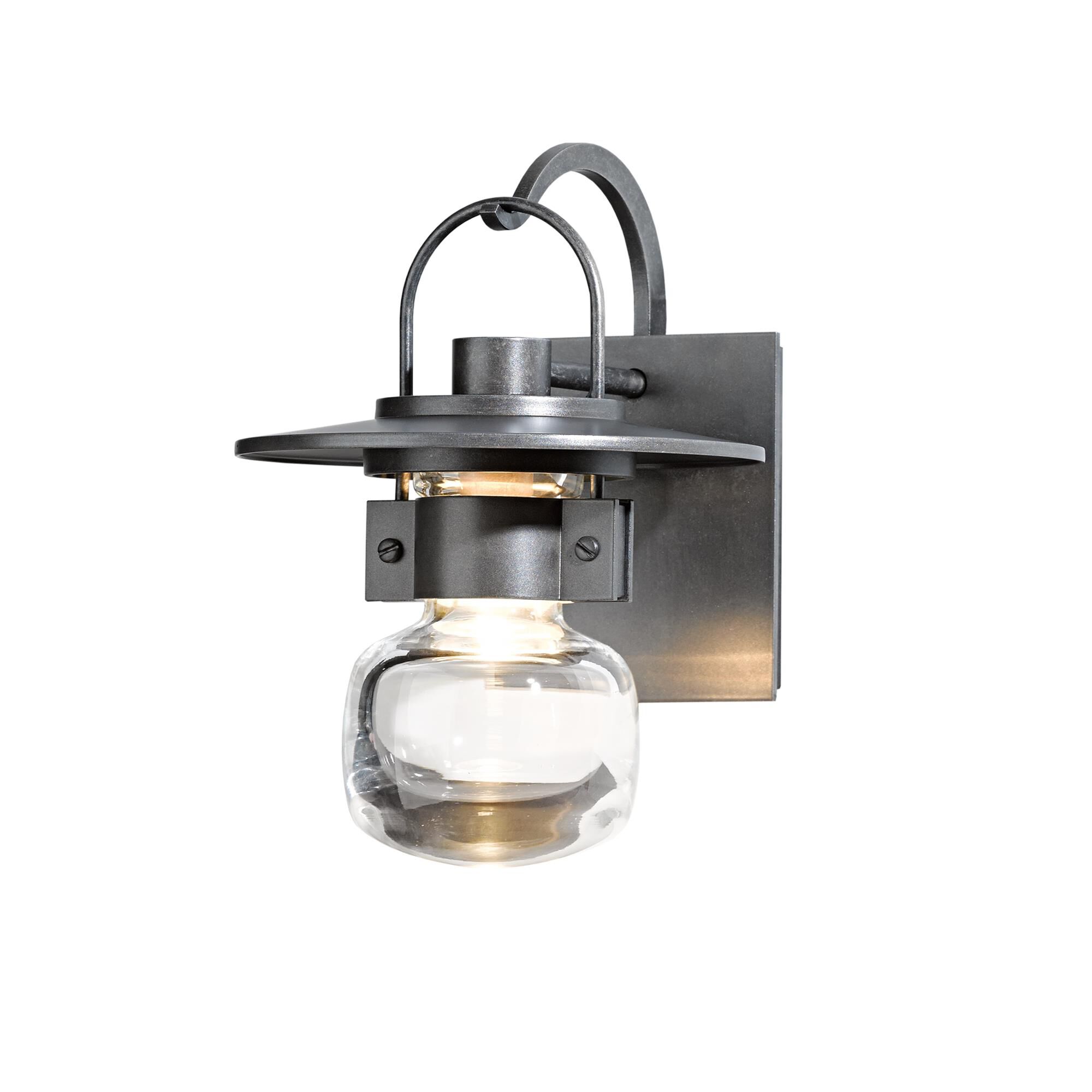 Shown in Coastal Burnished Steel finish and Clear  glass