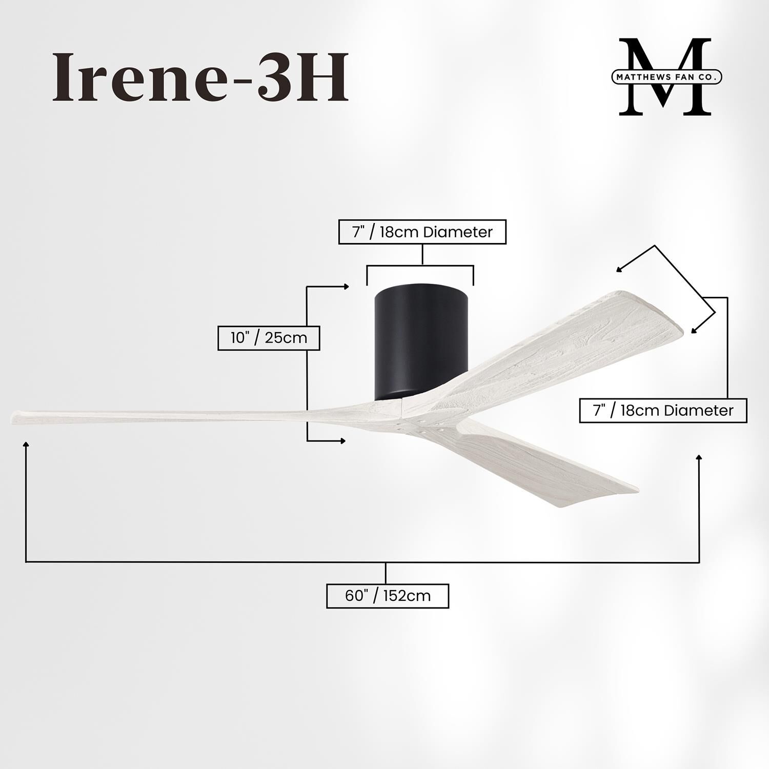 Irene 60 Inch Flush Mount Fan by Matthews Fan Company