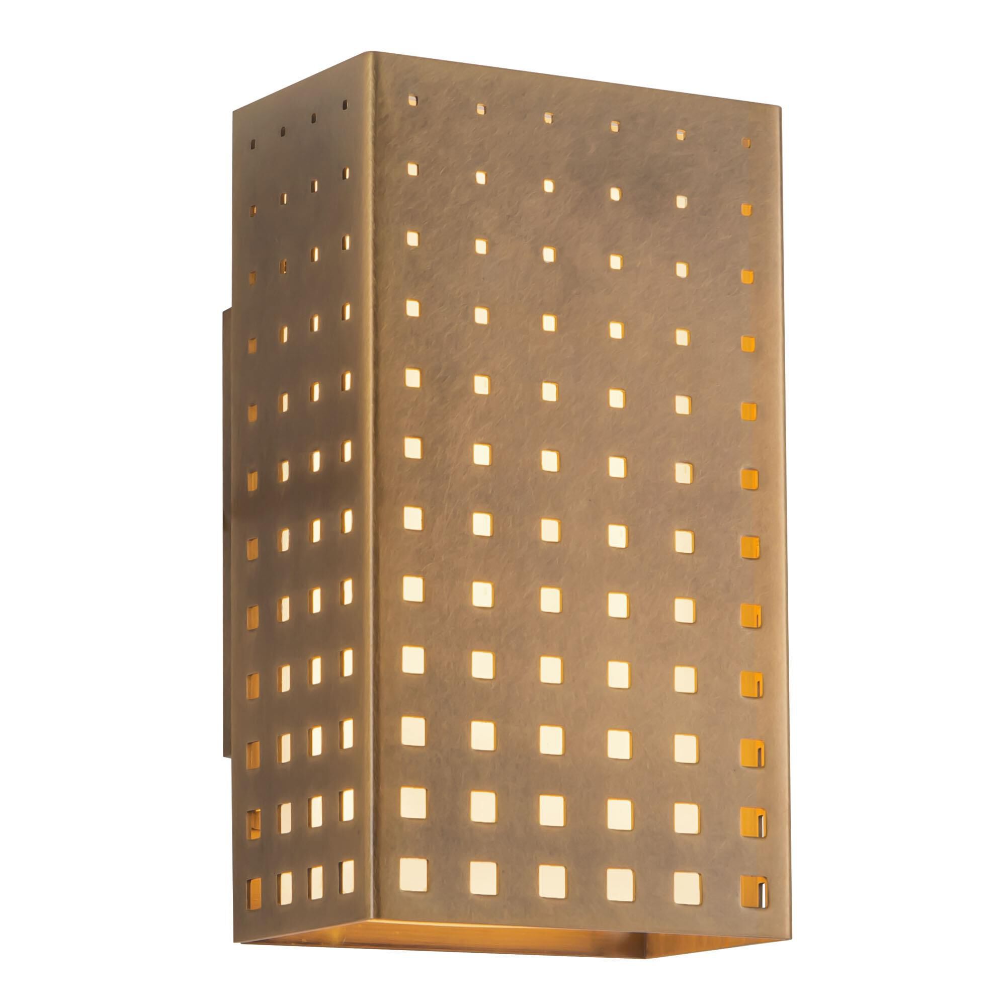 Shown in Vintage Brass finish and Clear Exterior Opal Interior glass