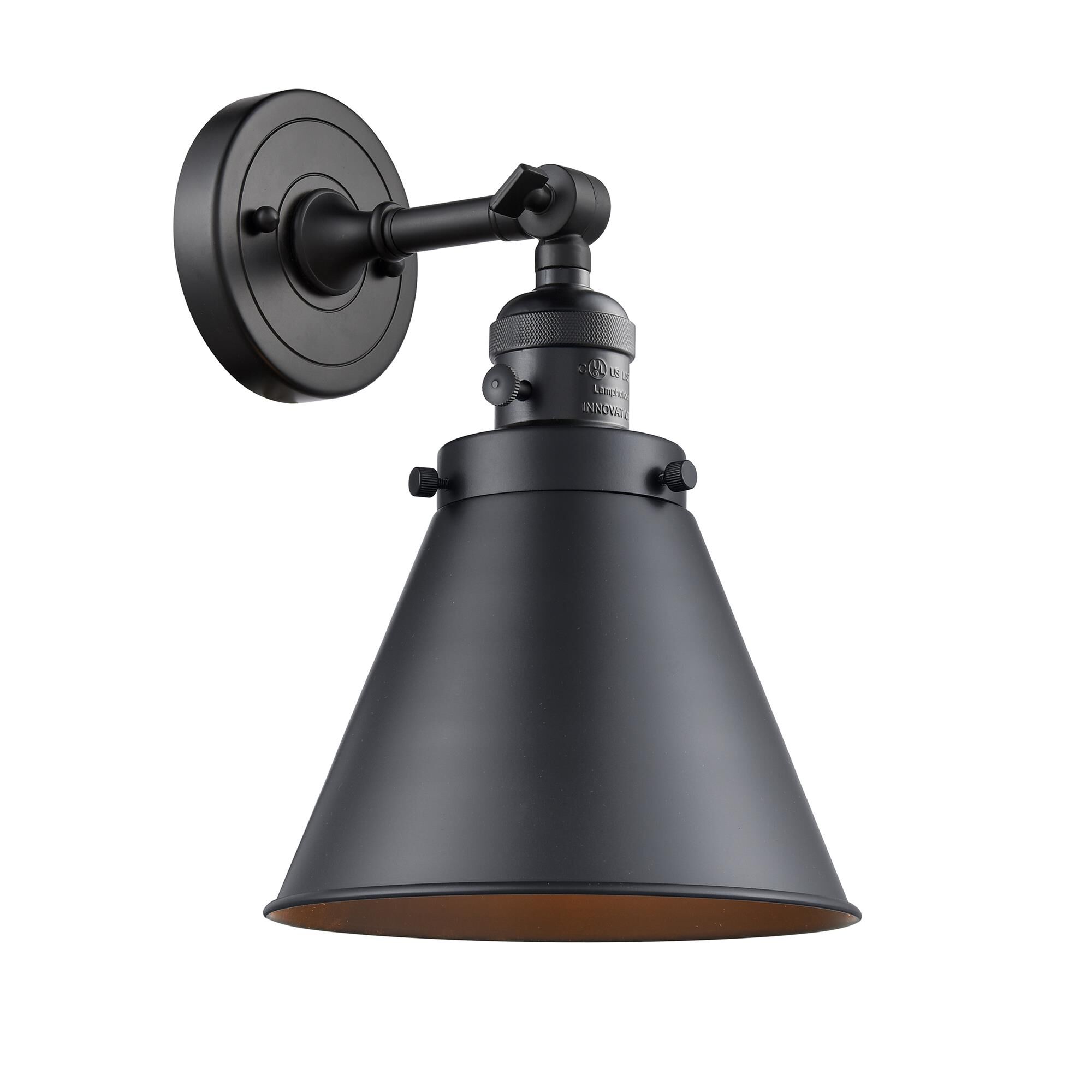 Shown in Matte Black finish and Matte Black Shade shade