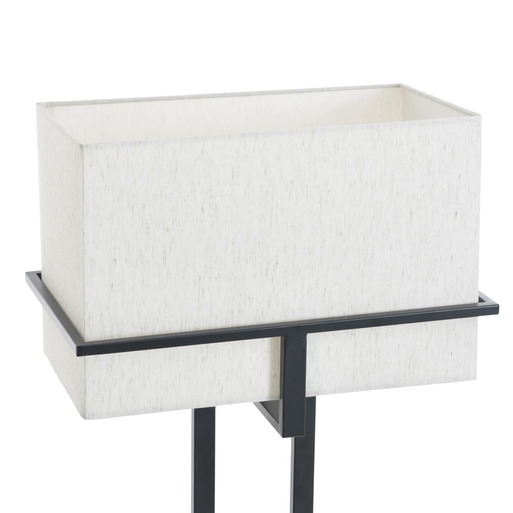 Shown in Black finish and Beige shade