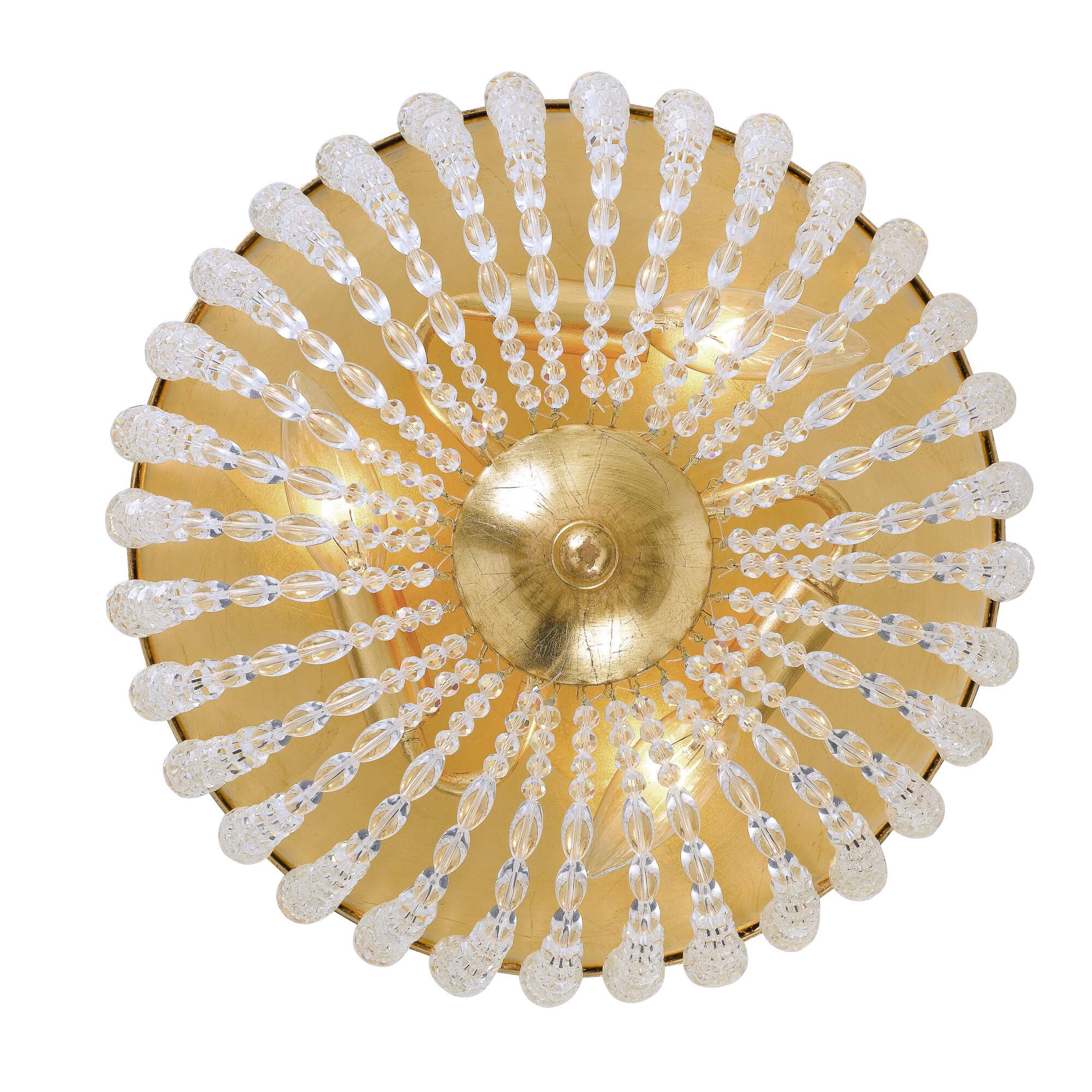 Shown in Antique Gold finish and Hand Cut Crystal Beads crystal