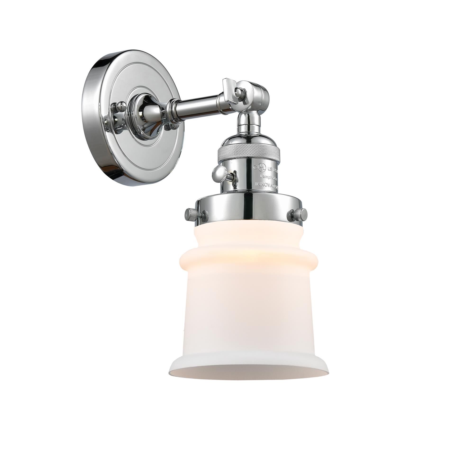 Shown in Polished Chrome finish and Matte White Cased glass