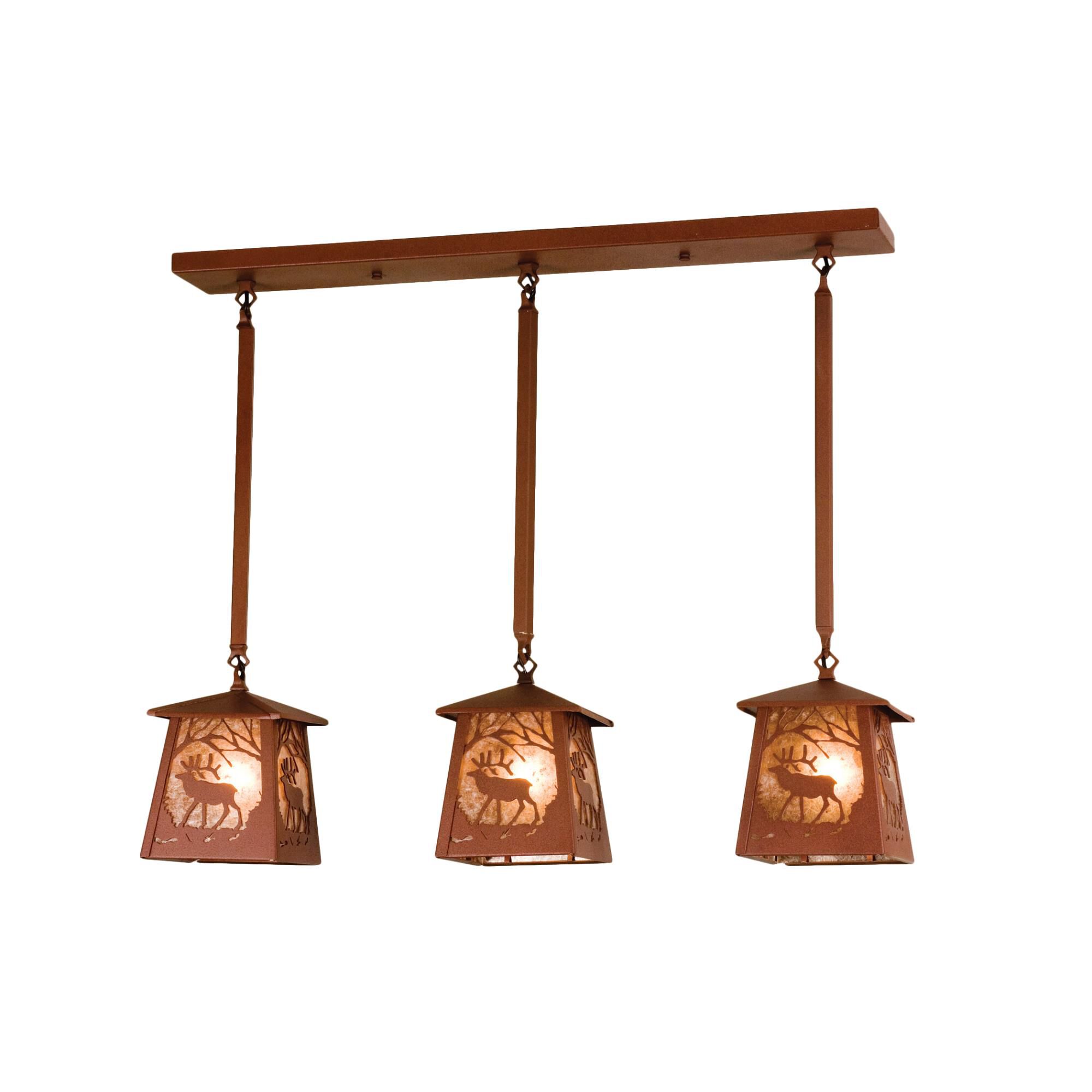 Shown in Rust Finish finish and Silver Mica glass