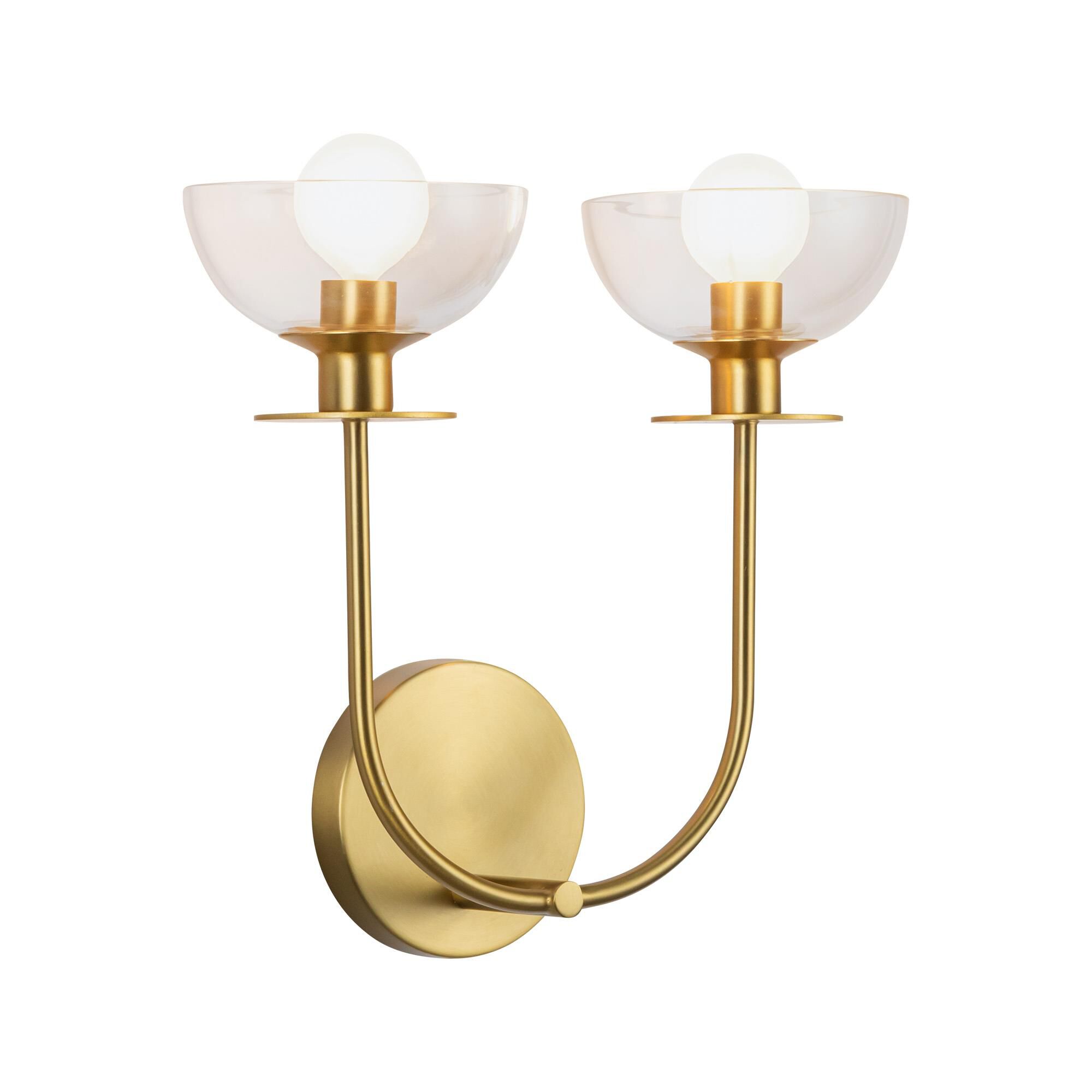 Sylvia 12 Inch Wide 2 Light Wall Sconce,