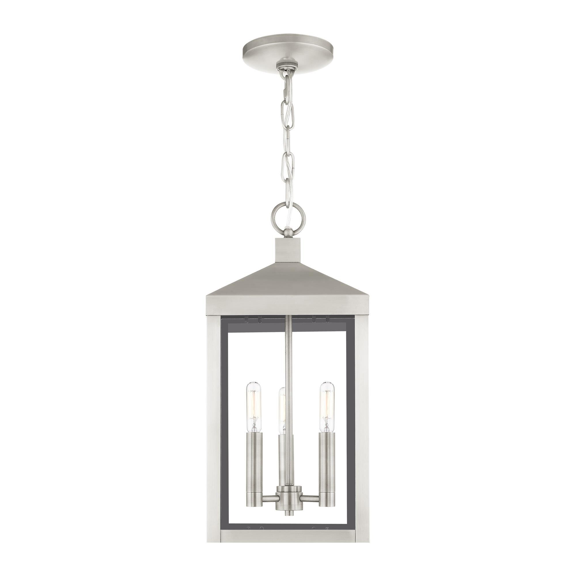 Nyack 18 Inch Tall 3 Light Outdoor Hanging Lantern by Livex Lighting