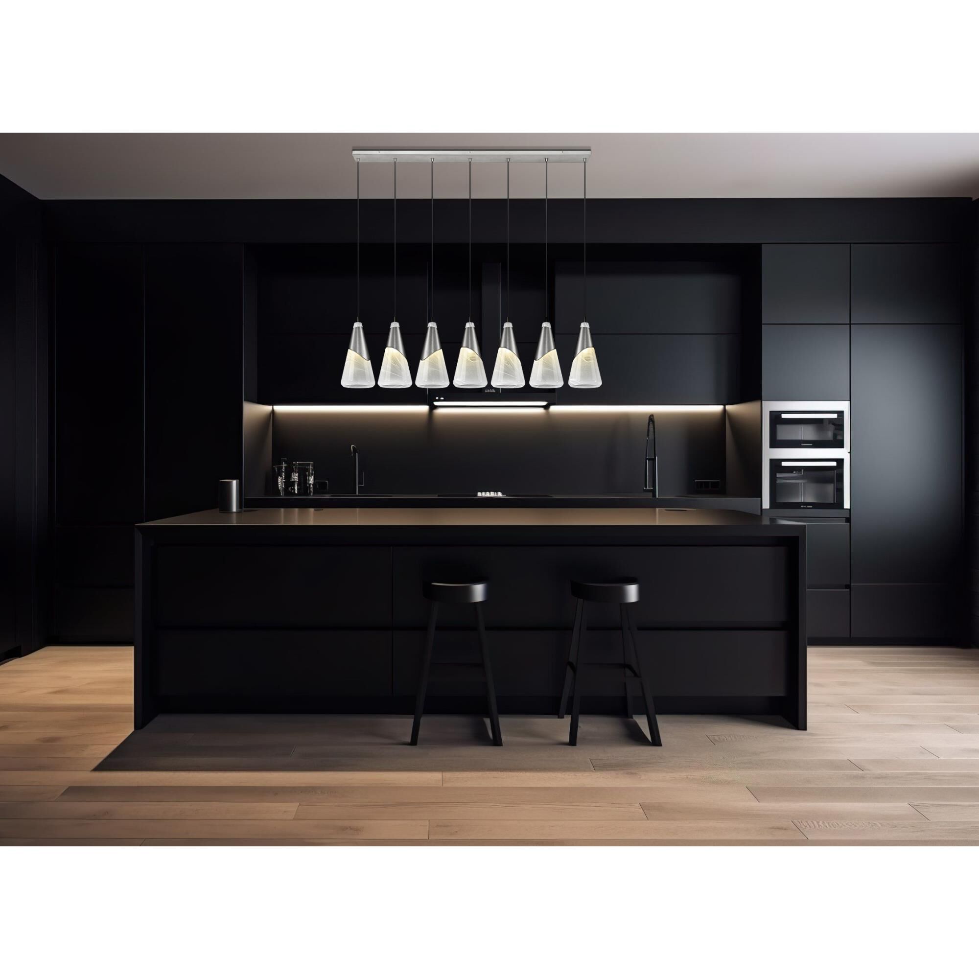 Shown in Brushed Nickel finish and White Swirl glass and White Swirl shade