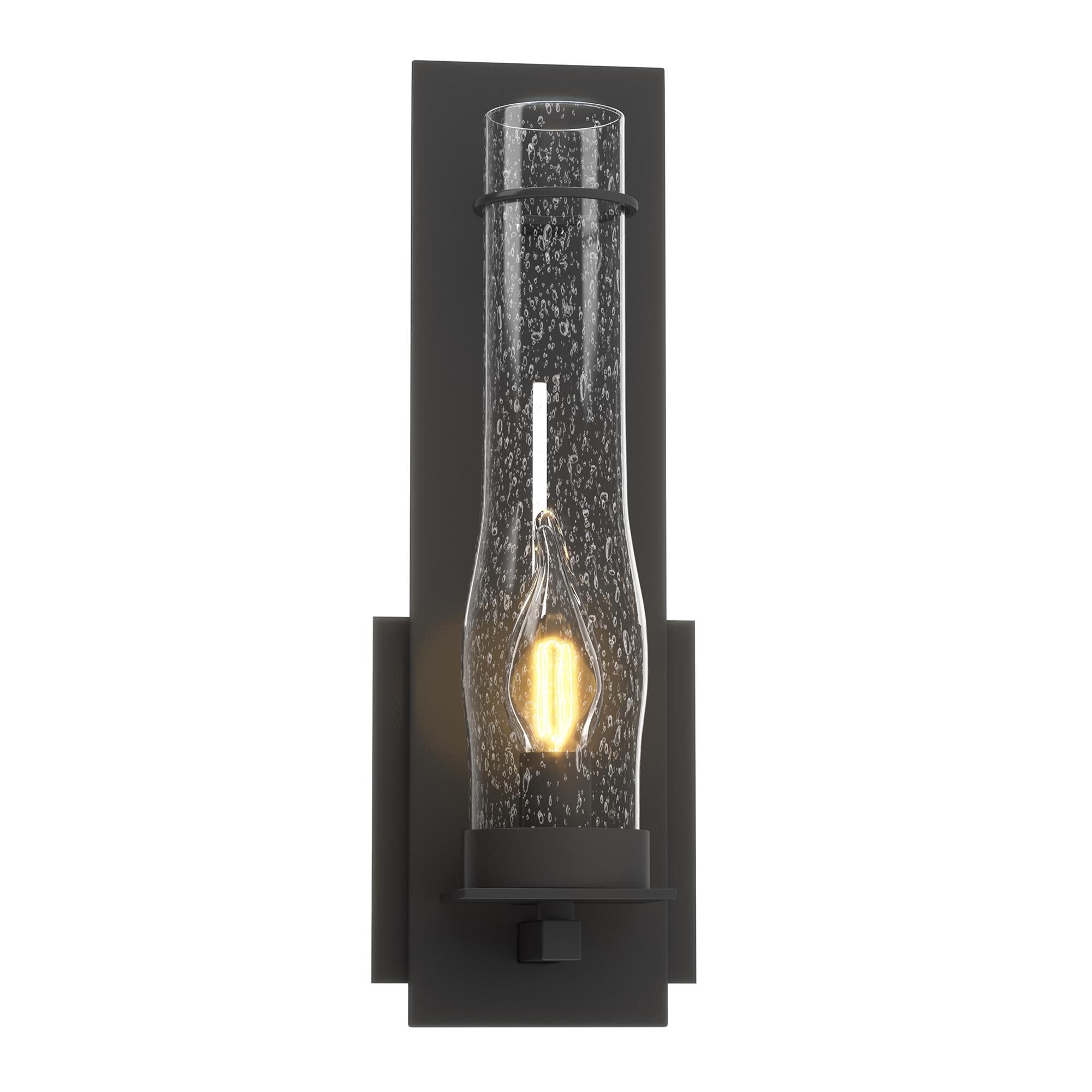 Shown in Black finish and Seeded Clear  glass
