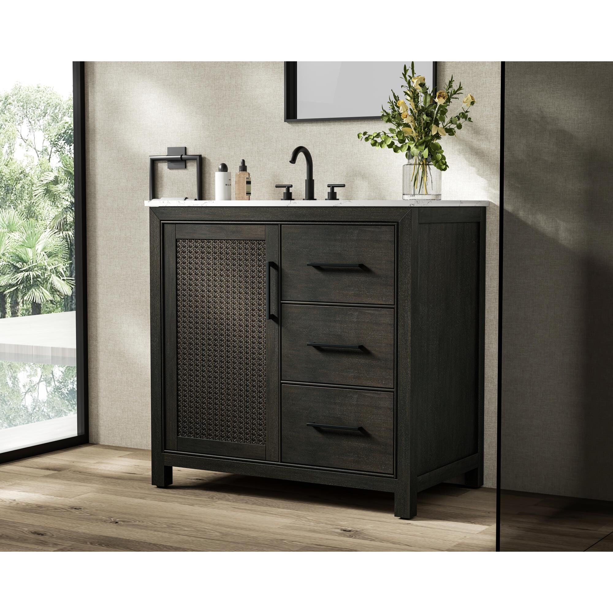 Alina 36 Inch Bath Vanity by Elegant Dcor