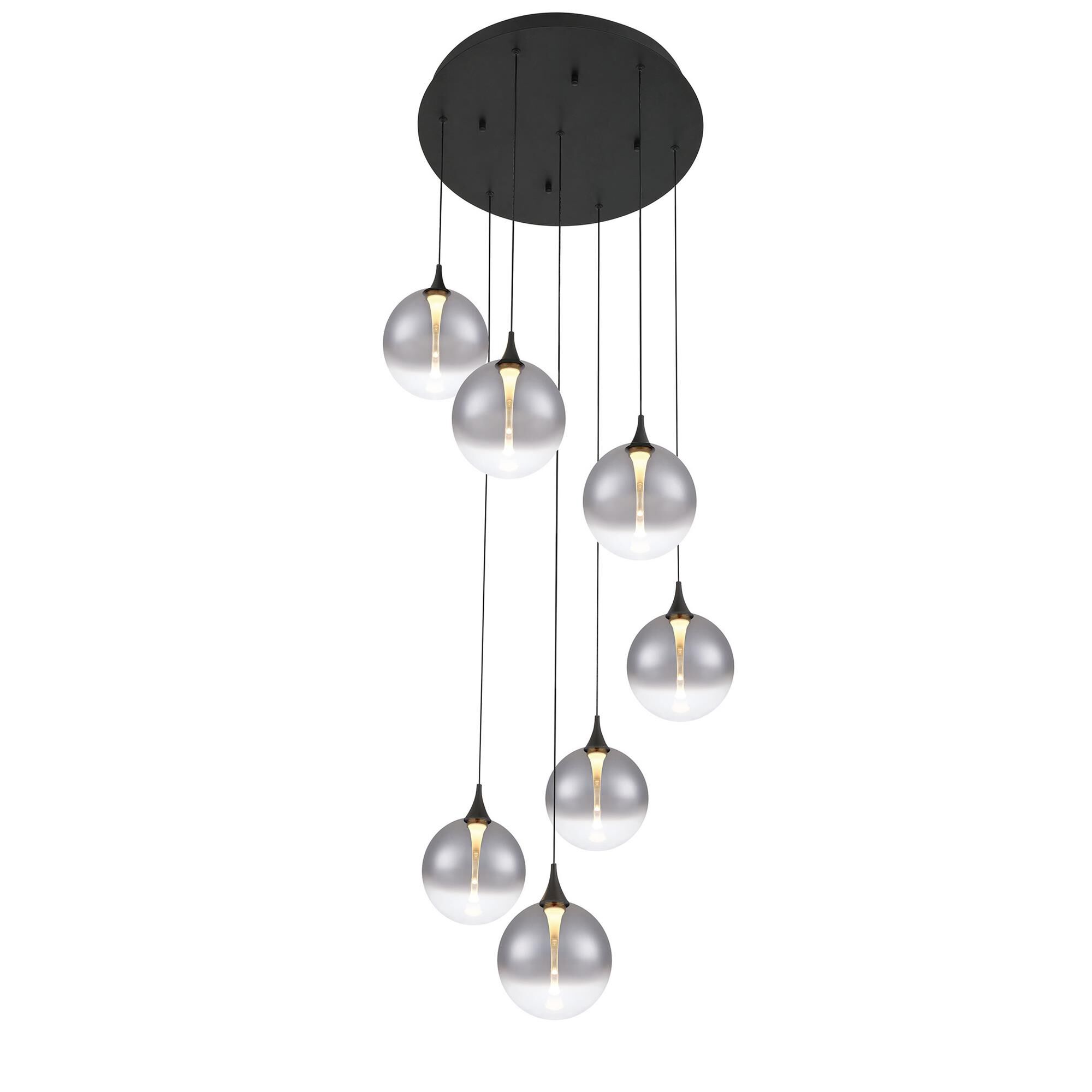 Shown in Black finish and Smoked glass