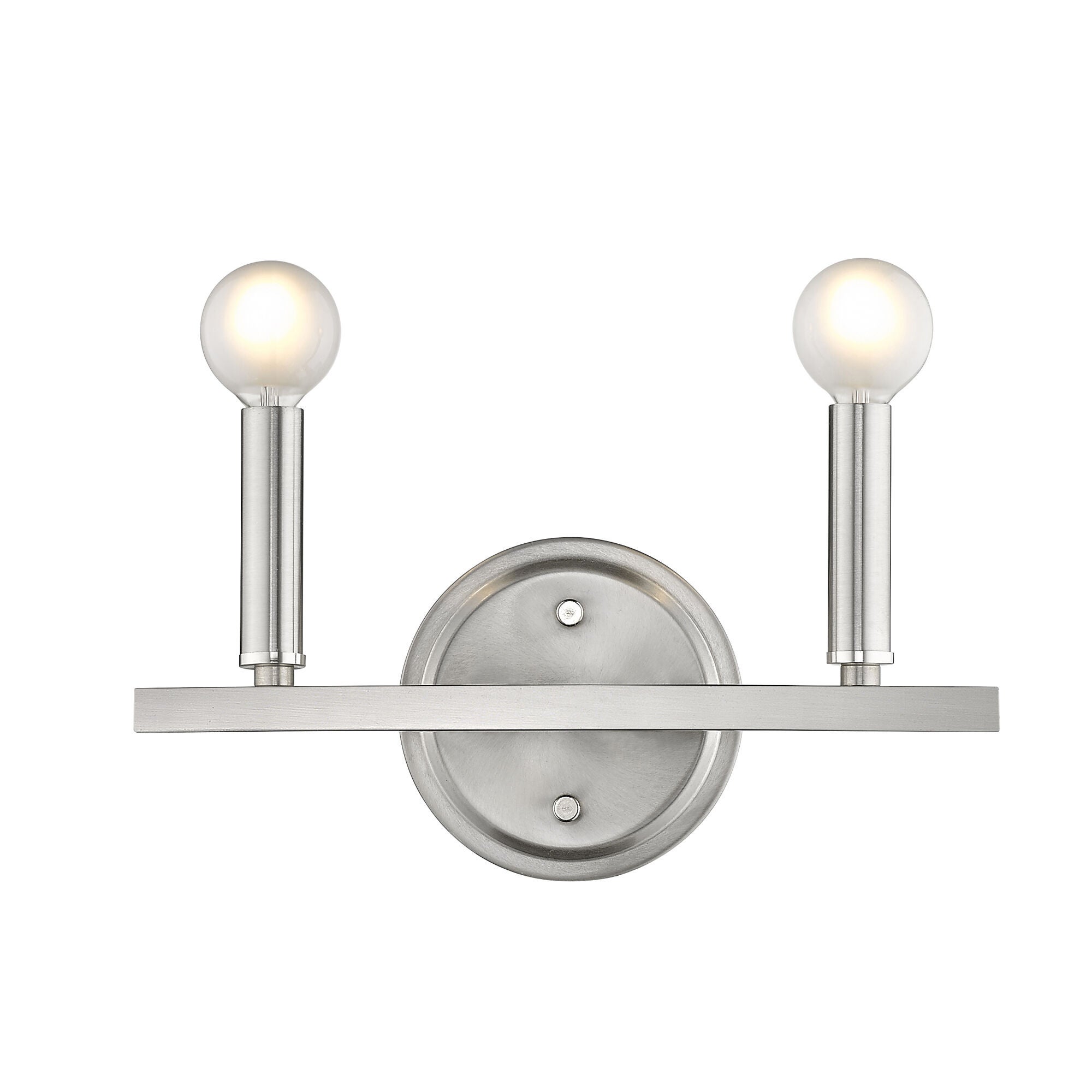 Shown in Satin Nickel finish and -- glass and -- shade