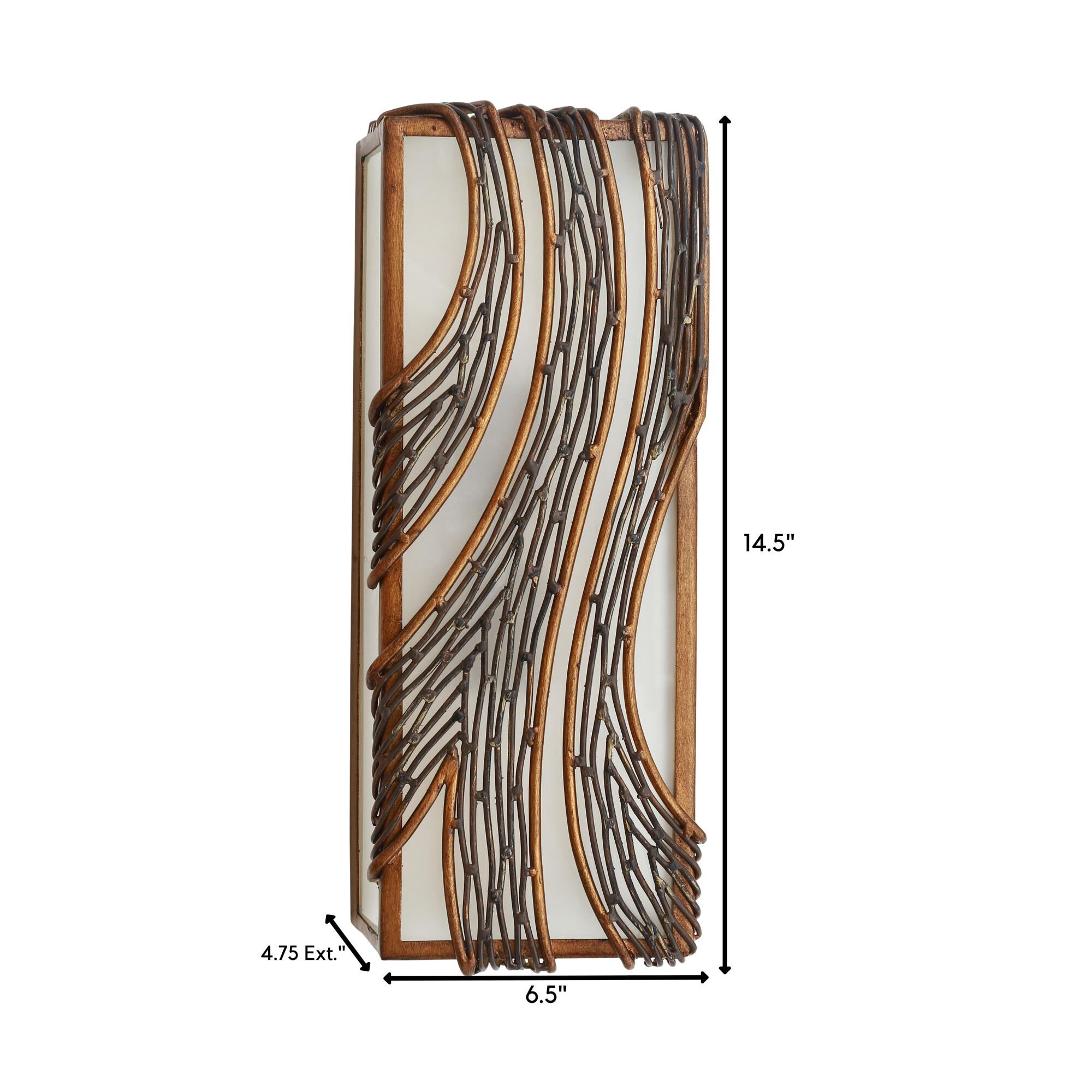 Shown in Hammered Ore finish and Recycled Frosted glass and Recycled Glass shade