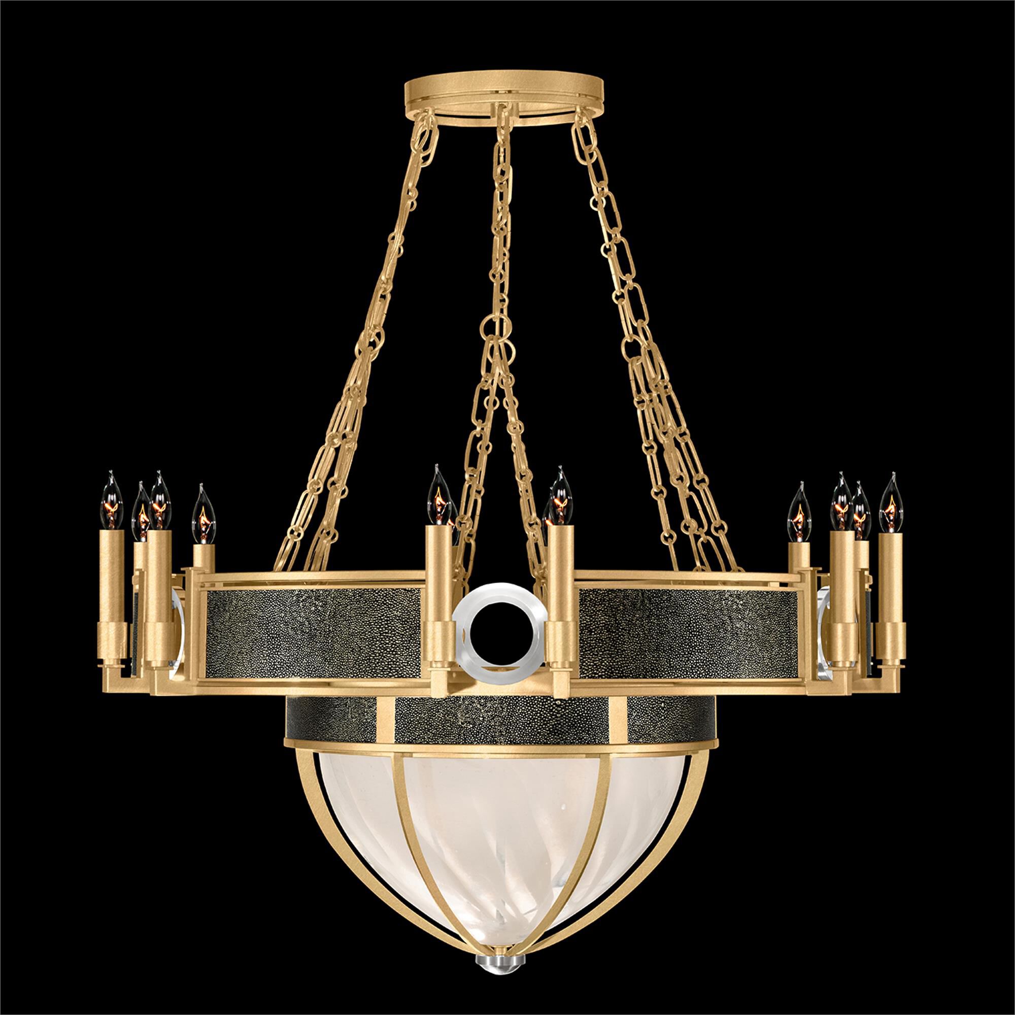 Shown in Gold Leaf and Nickel  finish and Black Knight accent