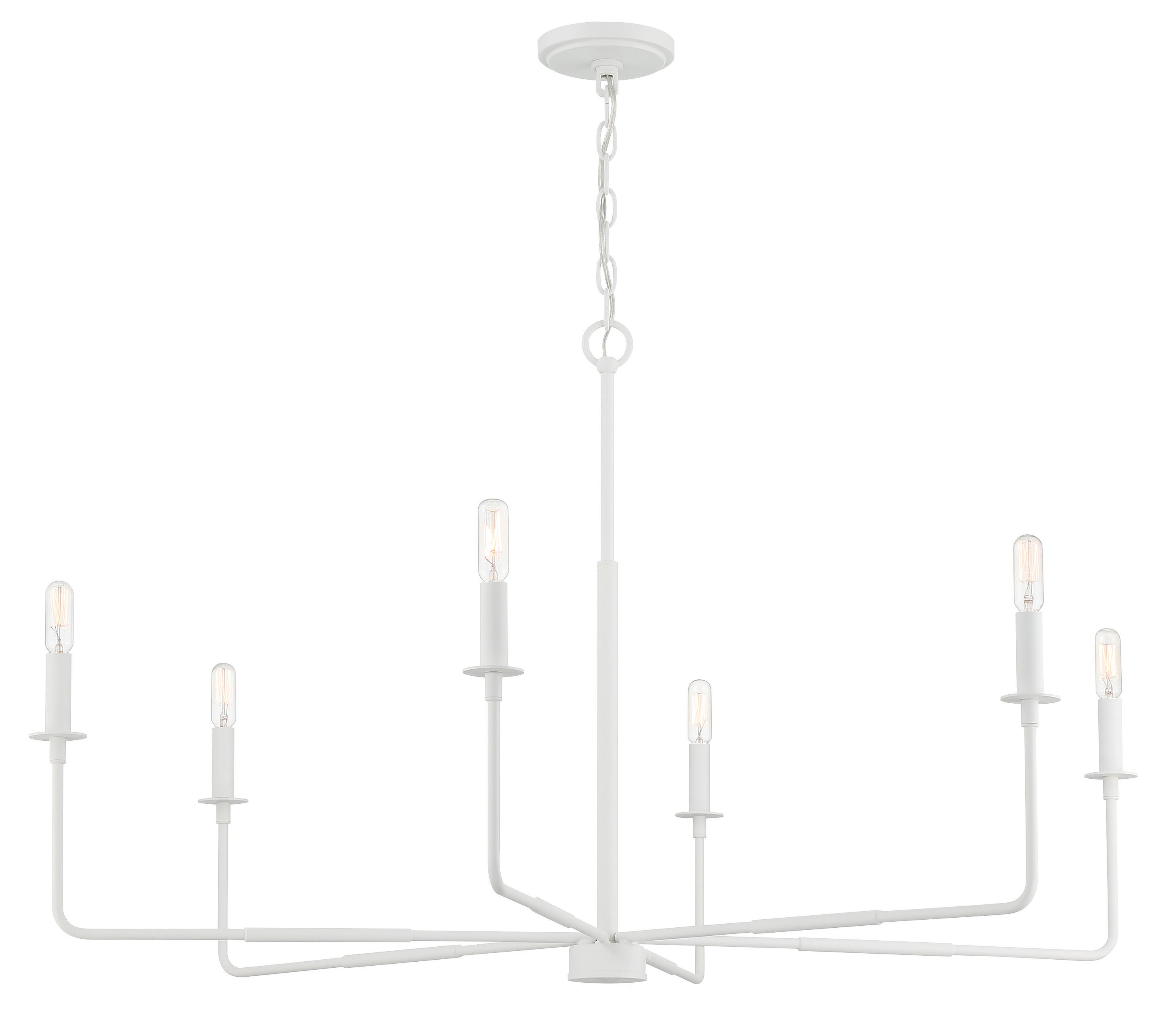 Salerno 42 Inch 6 Light Chandelier by Savoy House