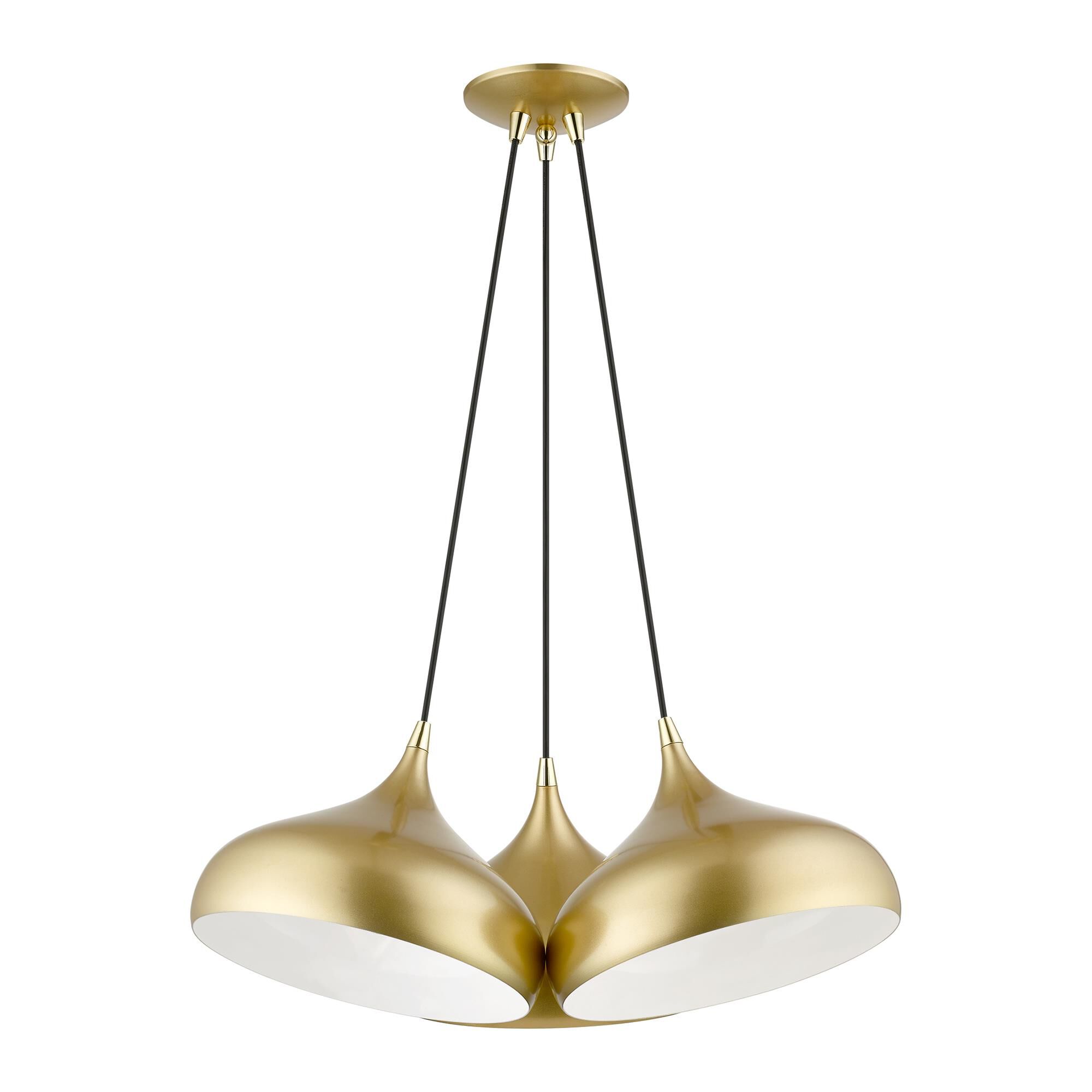 Shown in Soft Gold with Polished Brass Accents finish and Soft Gold with Shiny White shade