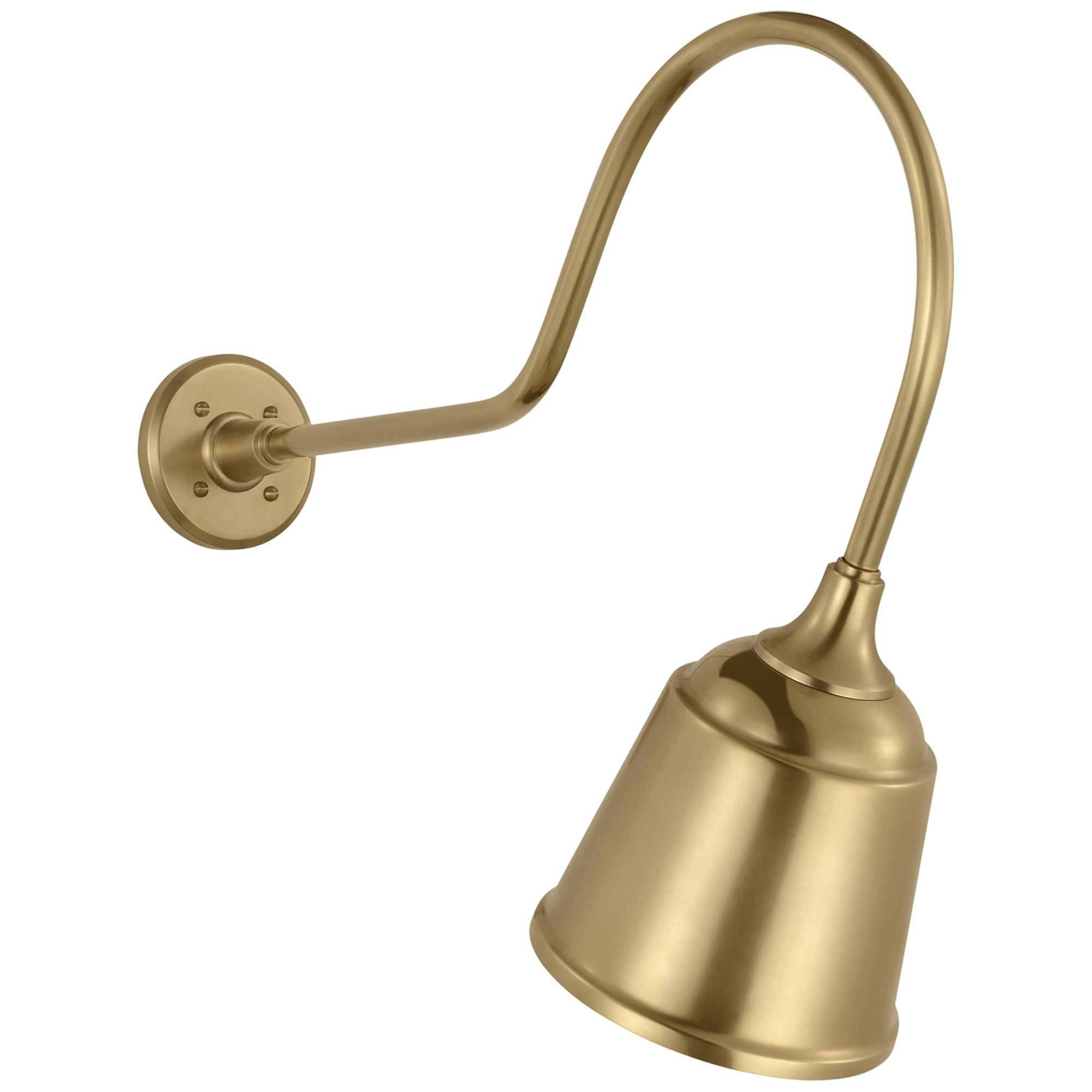 Shown in Hand-Rubbed Antique Brass finish and Gold shade