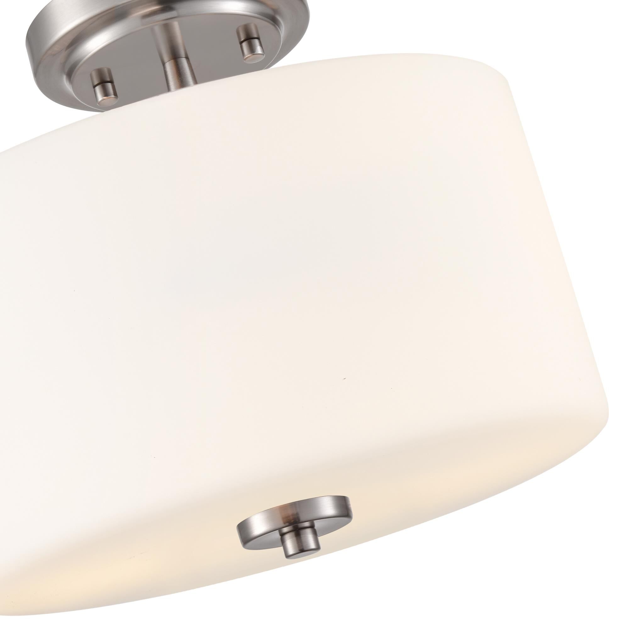 Shown in Brushed Nickel finish and Etched Opal glass