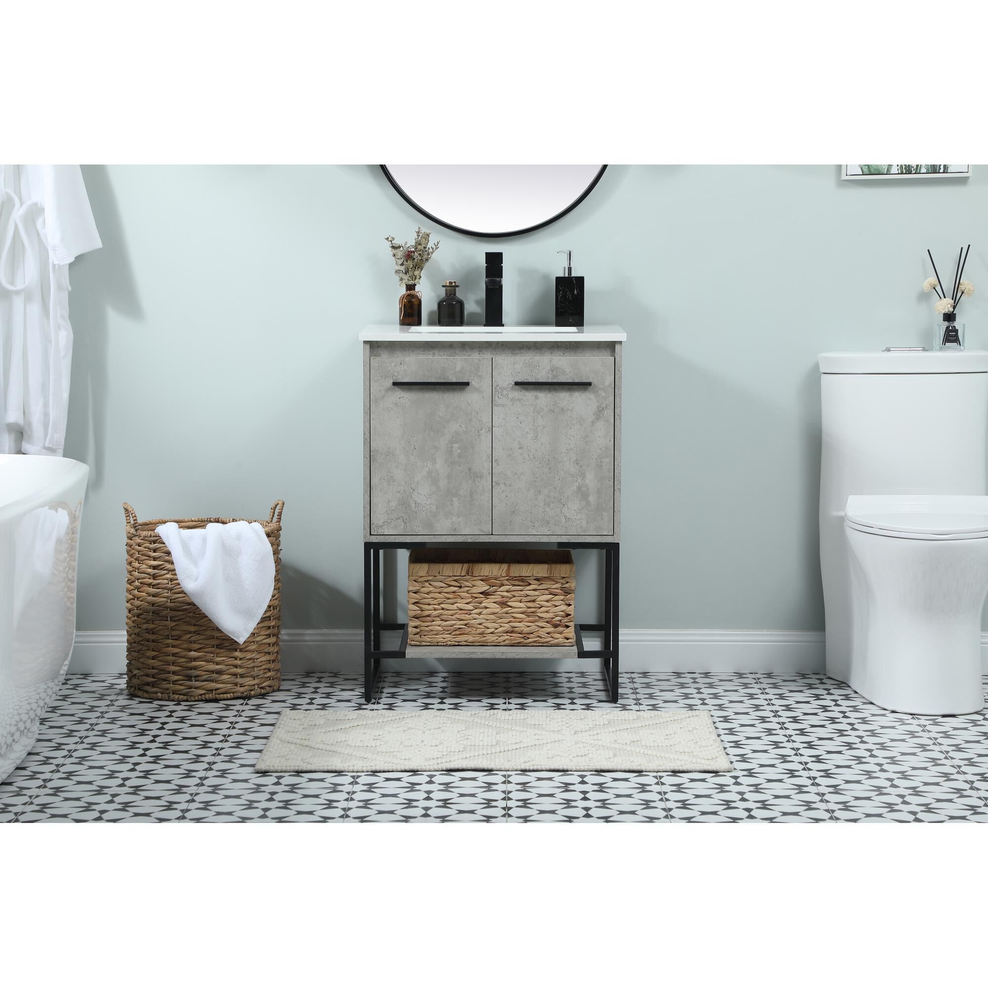 Shown in Concrete Grey finish