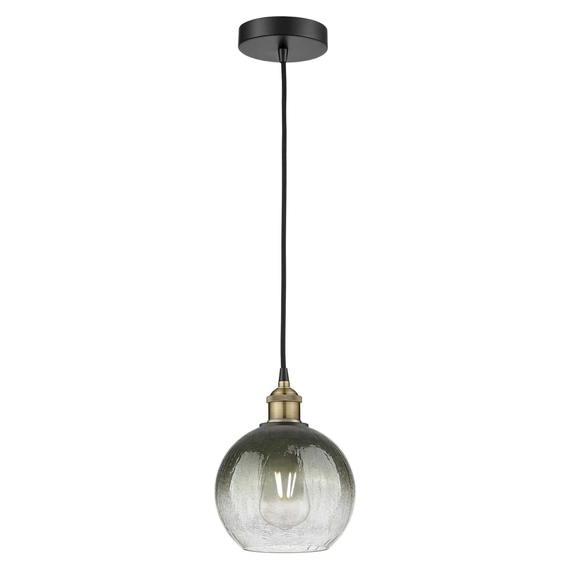 Shown in Black Antique Brass finish and Slate glass