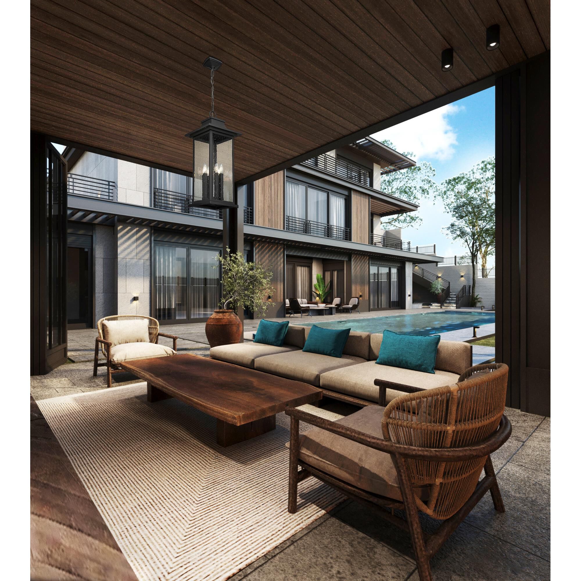 Tiberius 12 Inch Outdoor Hanging Lantern by Z Lite