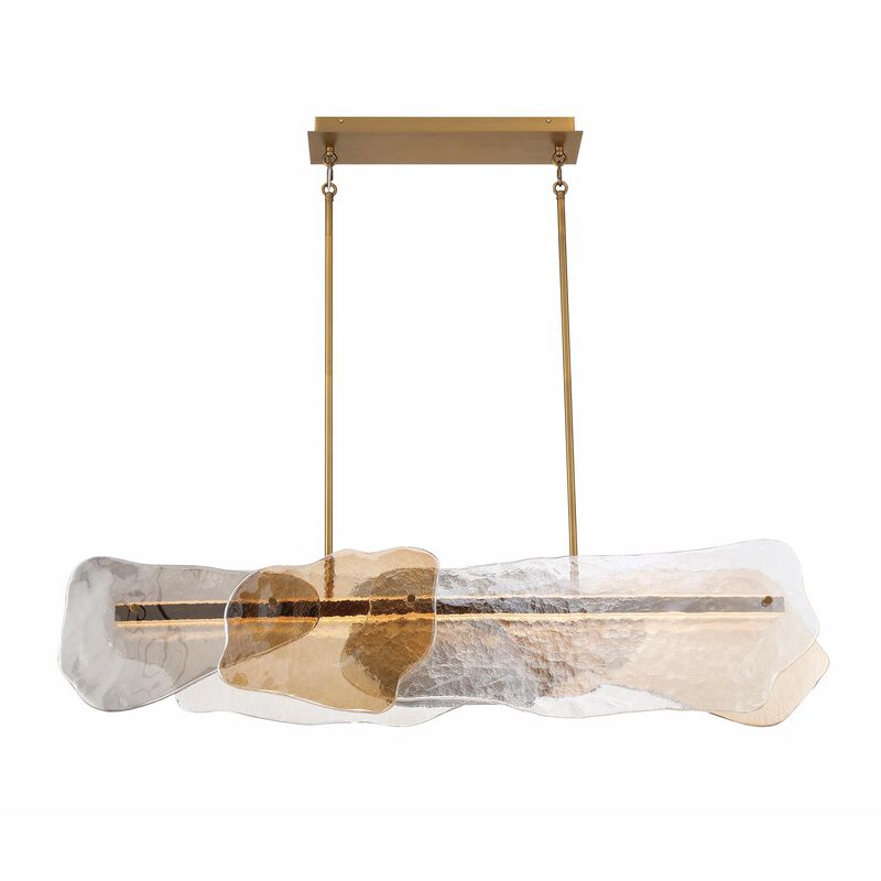 Grotto Large Linear Chandelier by Eurofase Lighting