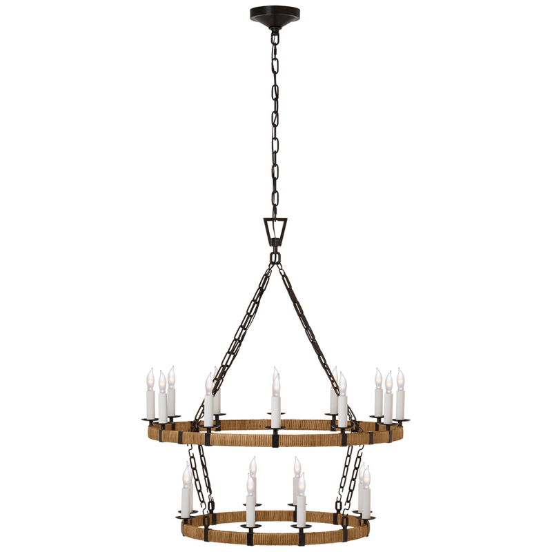 Chapman & Myers Darlana Wrapped 31 Inch 20 Light LED Chandelier by Visual Comfort Signature Collection