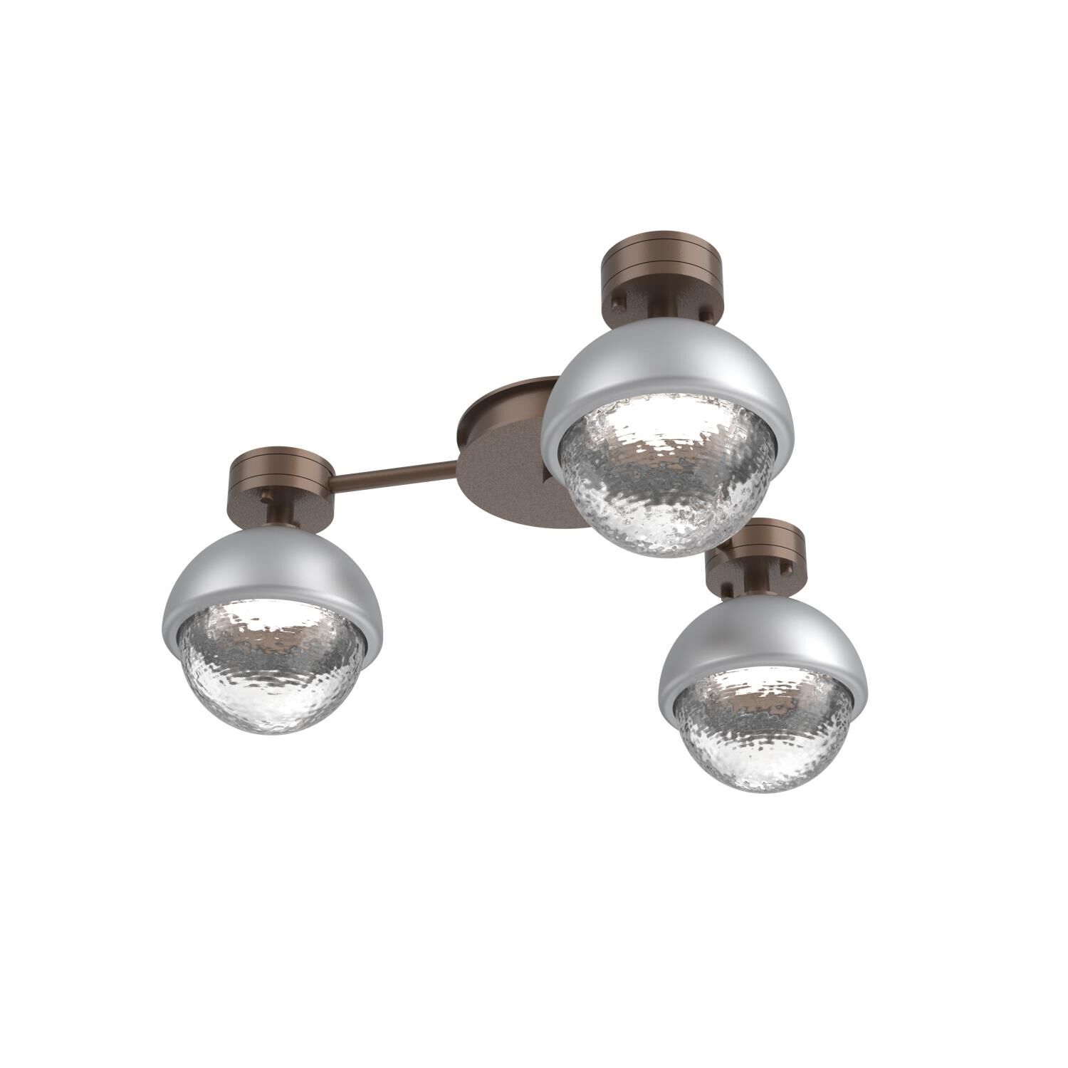 Shown in Burnished Bronze finish and Clear glass and Classic Silver accent