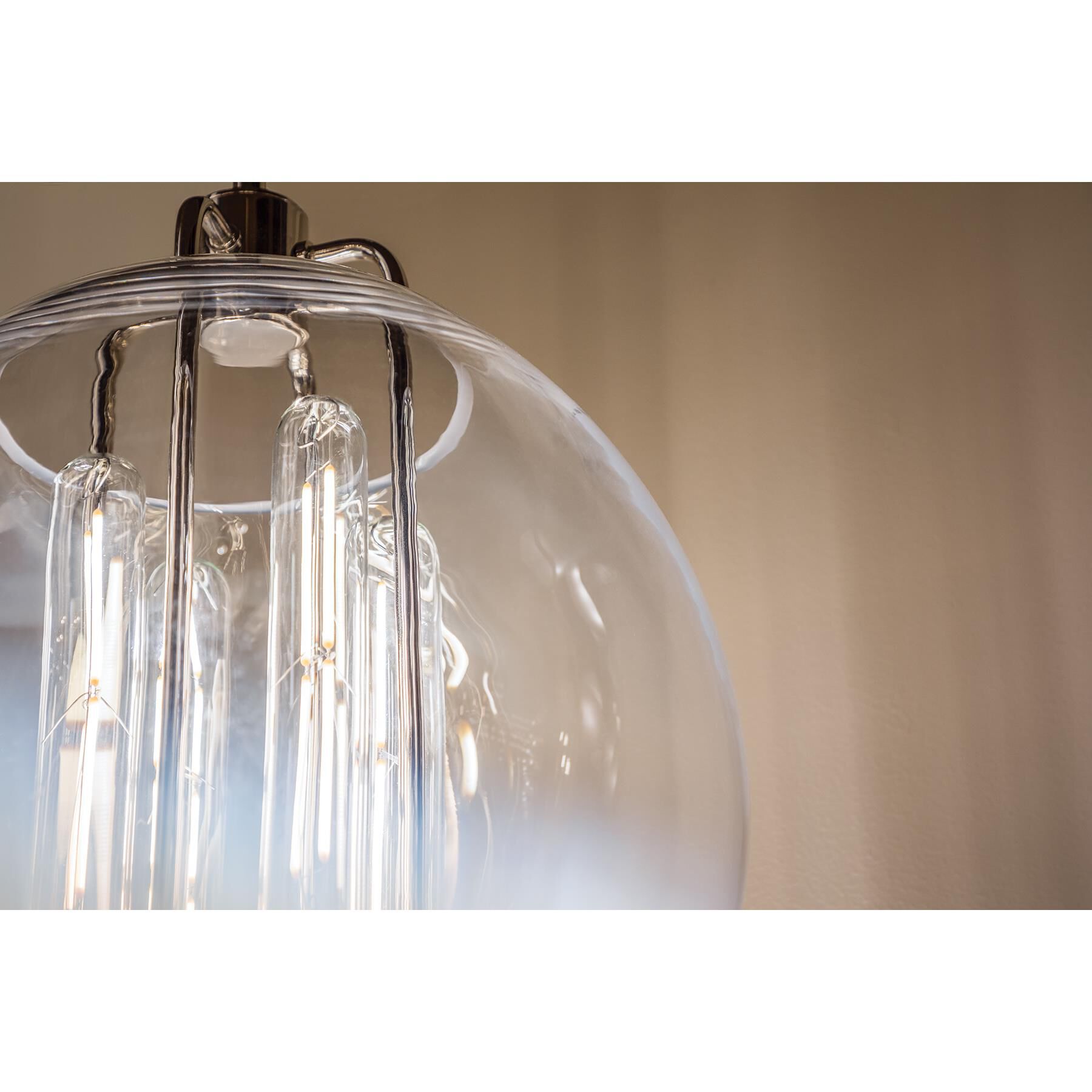 Shown in Polished Nickel finish and Misty glass