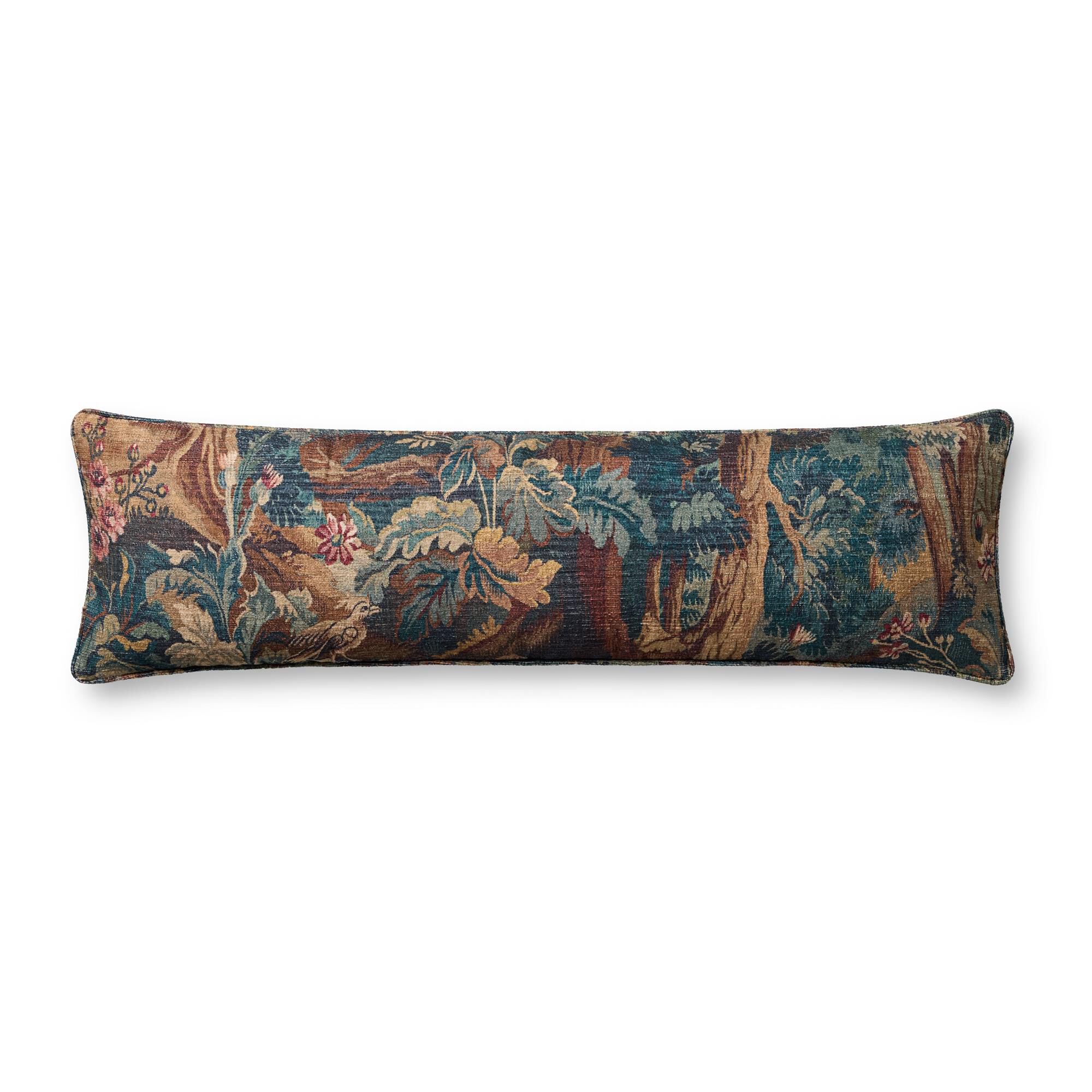 Shown in Green / Multi finish and Cover with Poly Pillow accent