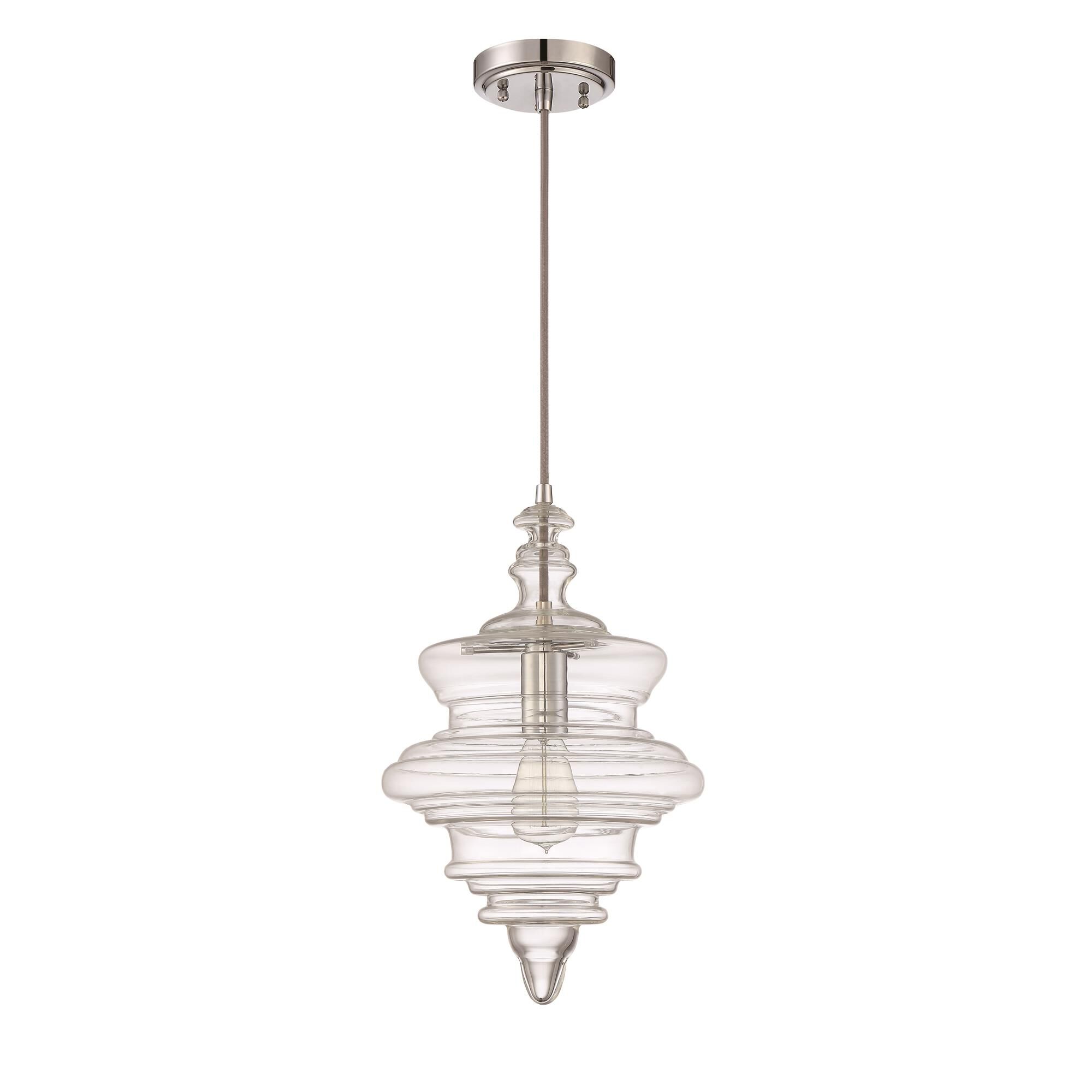 Shown in Chrome finish and Yes glass and Yes shade