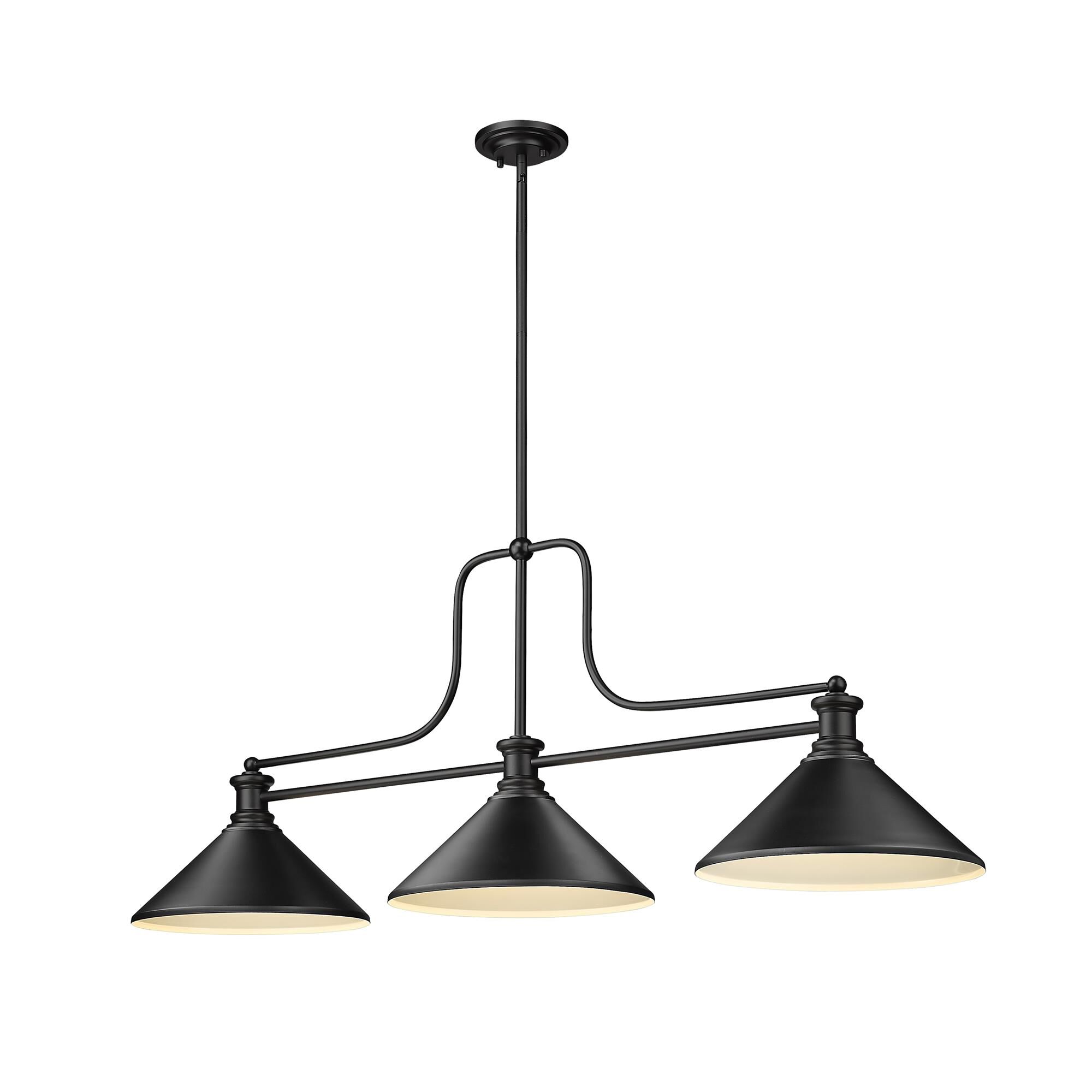 Shown in Matte Black finish and Matte Black shade