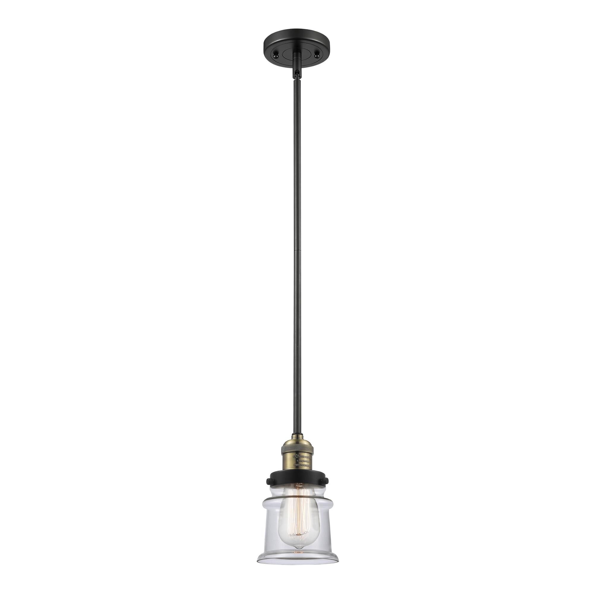 Shown in Black Antique Brass finish and Clear glass