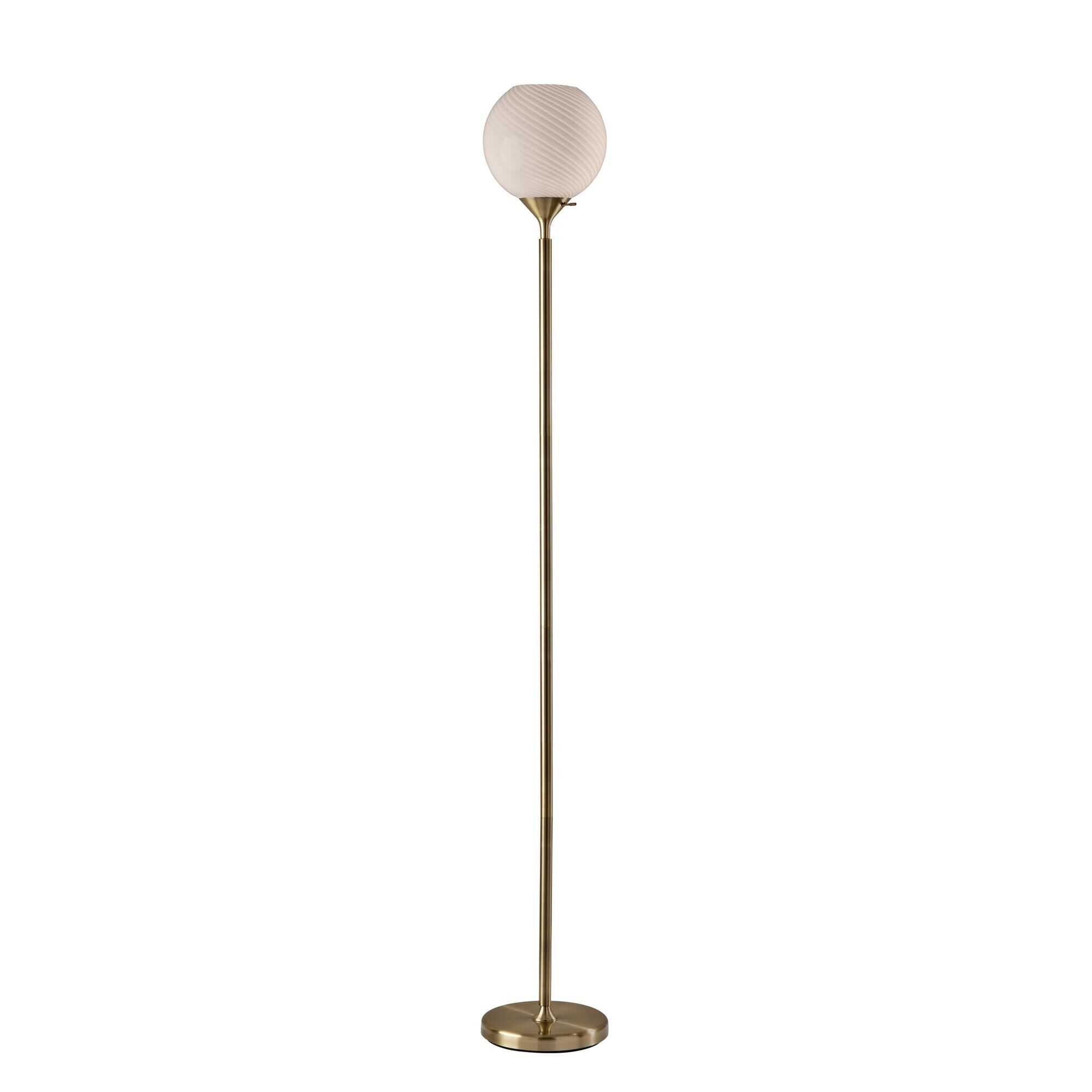 Swirl 74 Inch Torchiere Lamp,