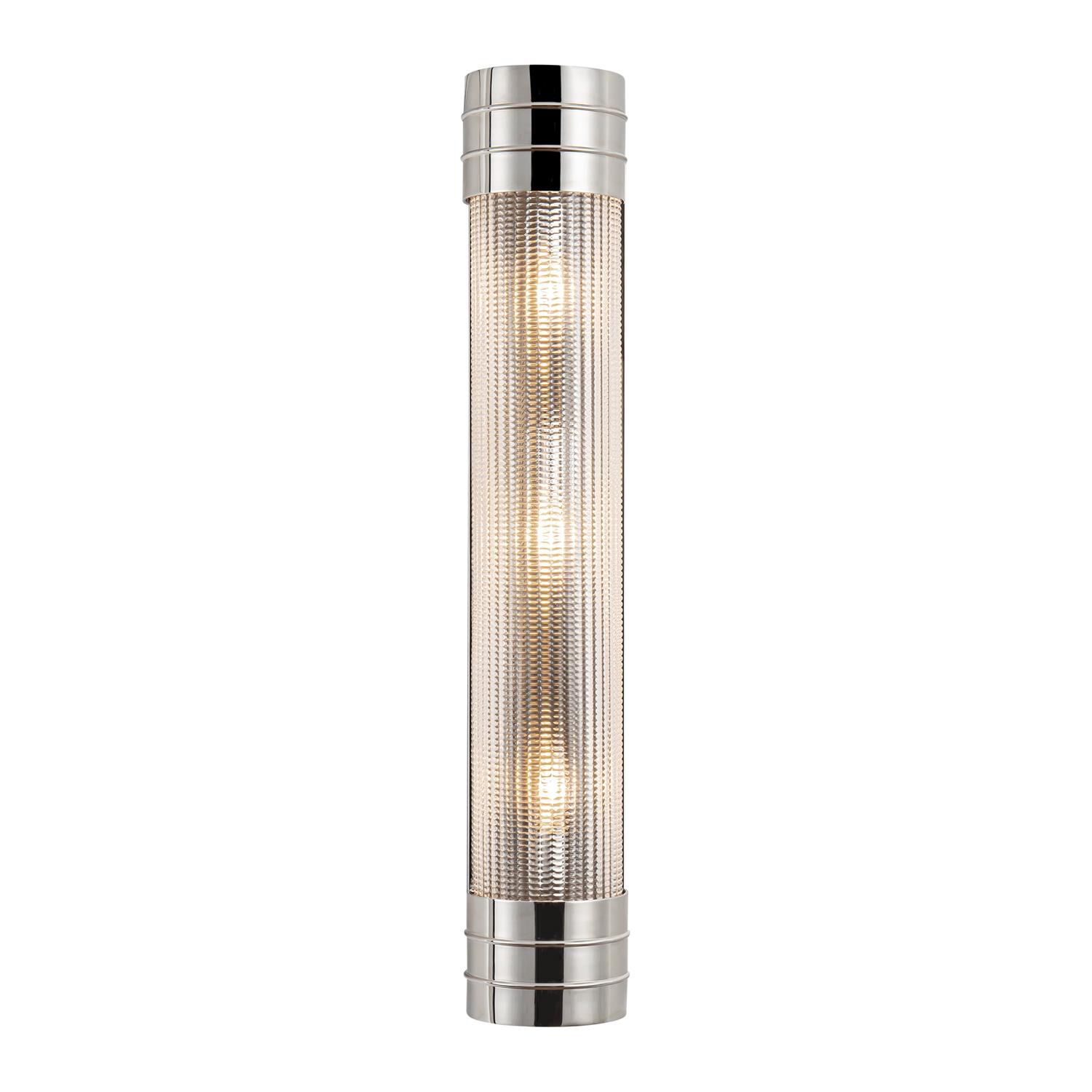 Shown in Polished Nickel/Clear Prismatic Glass finish and Clear Prismatic glass