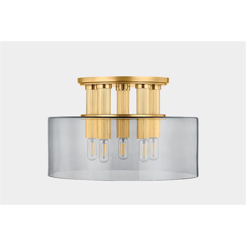 Crystler 15 Inch 5 Light Flush Mount by Hudson Valley Lighting