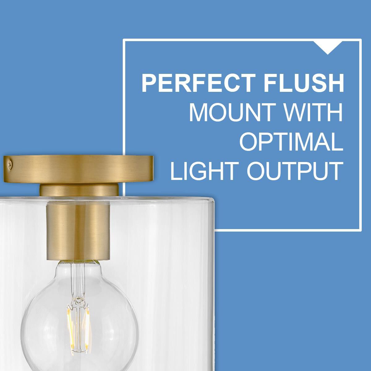 Shown in Lacquered Brass finish and Clear glass