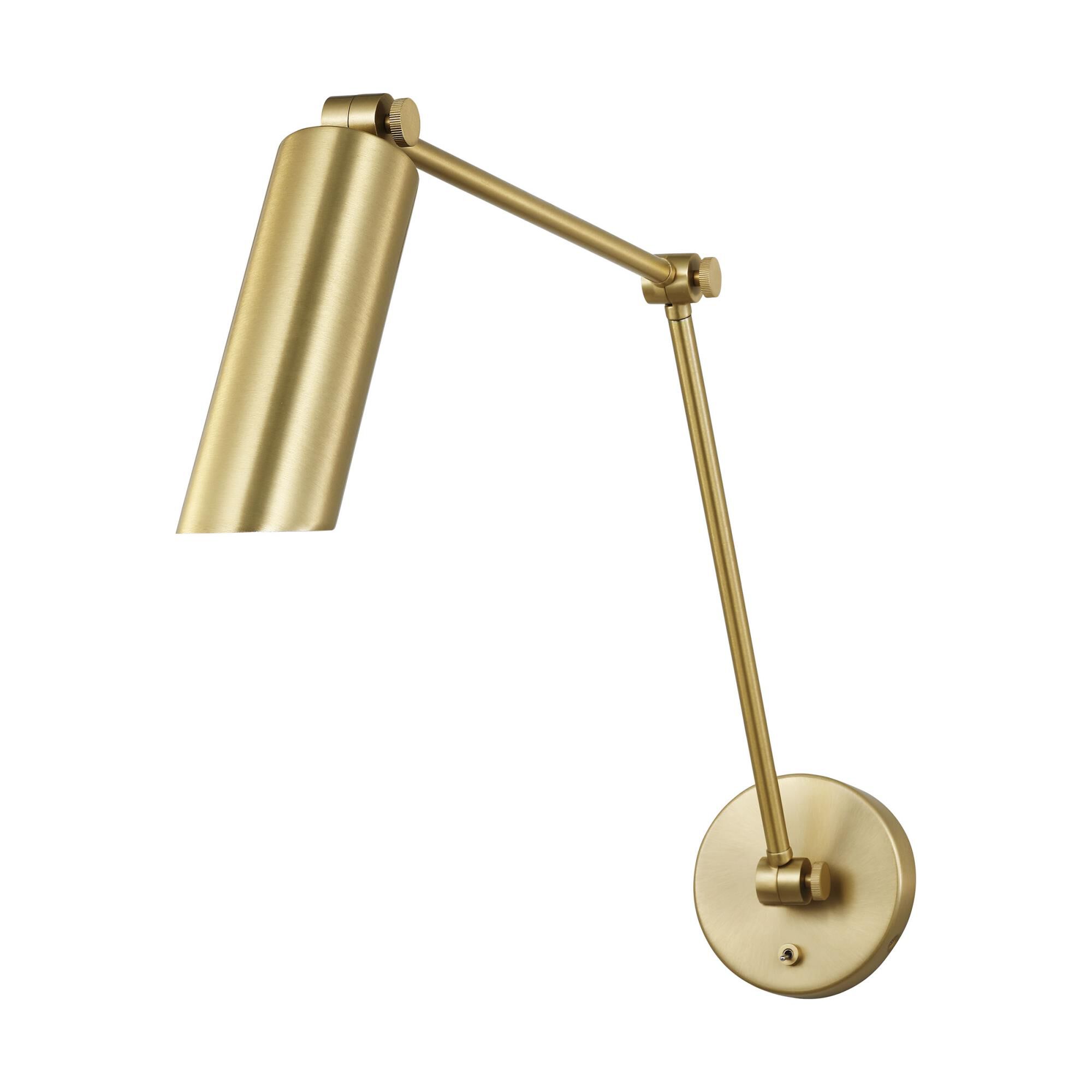 Shown in Satin Brass finish and Satin Brass shade