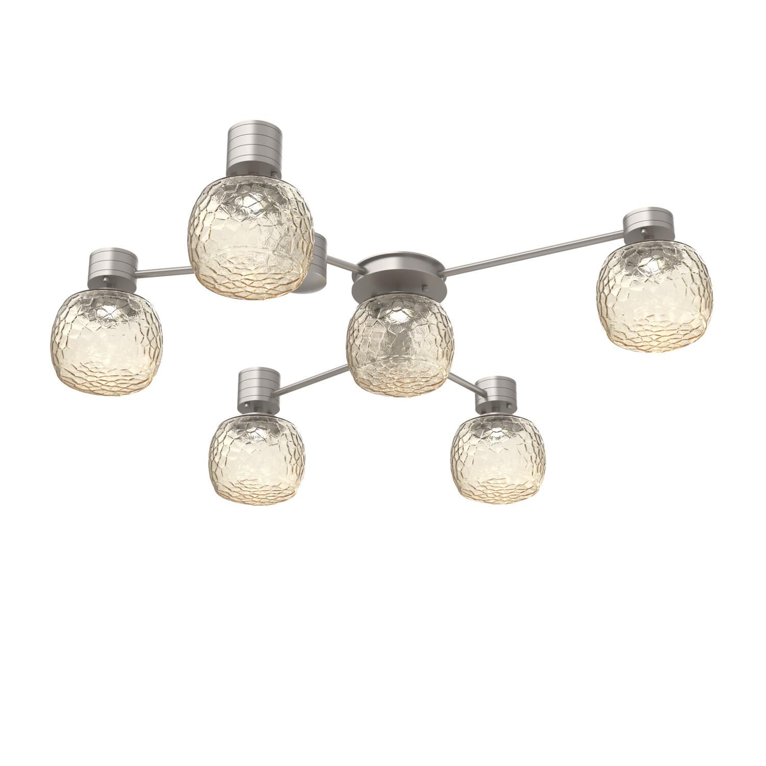 Shown in Beige Silver finish and Amber glass