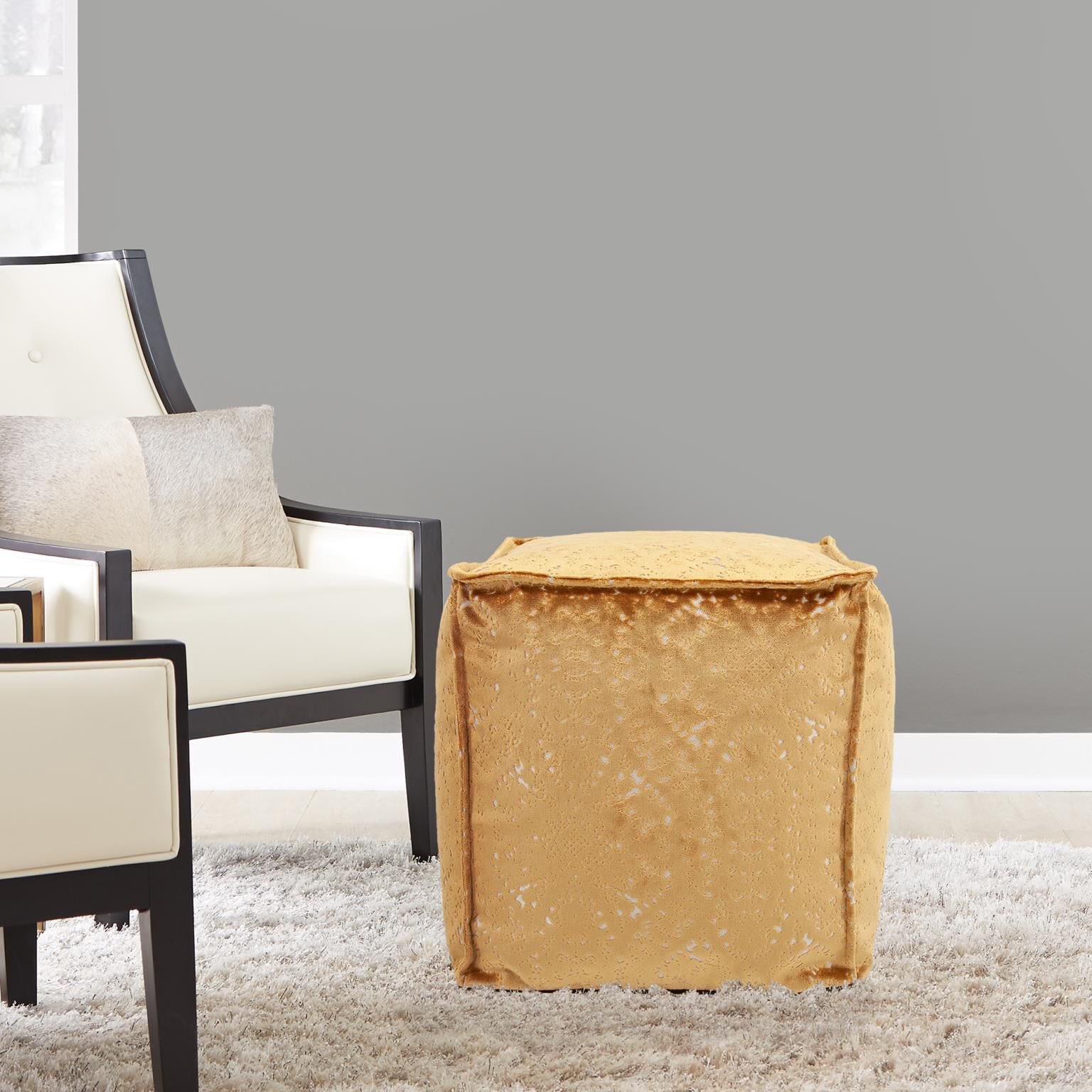 The Pisani Pouf Ottoman by Howard Elliott Collection