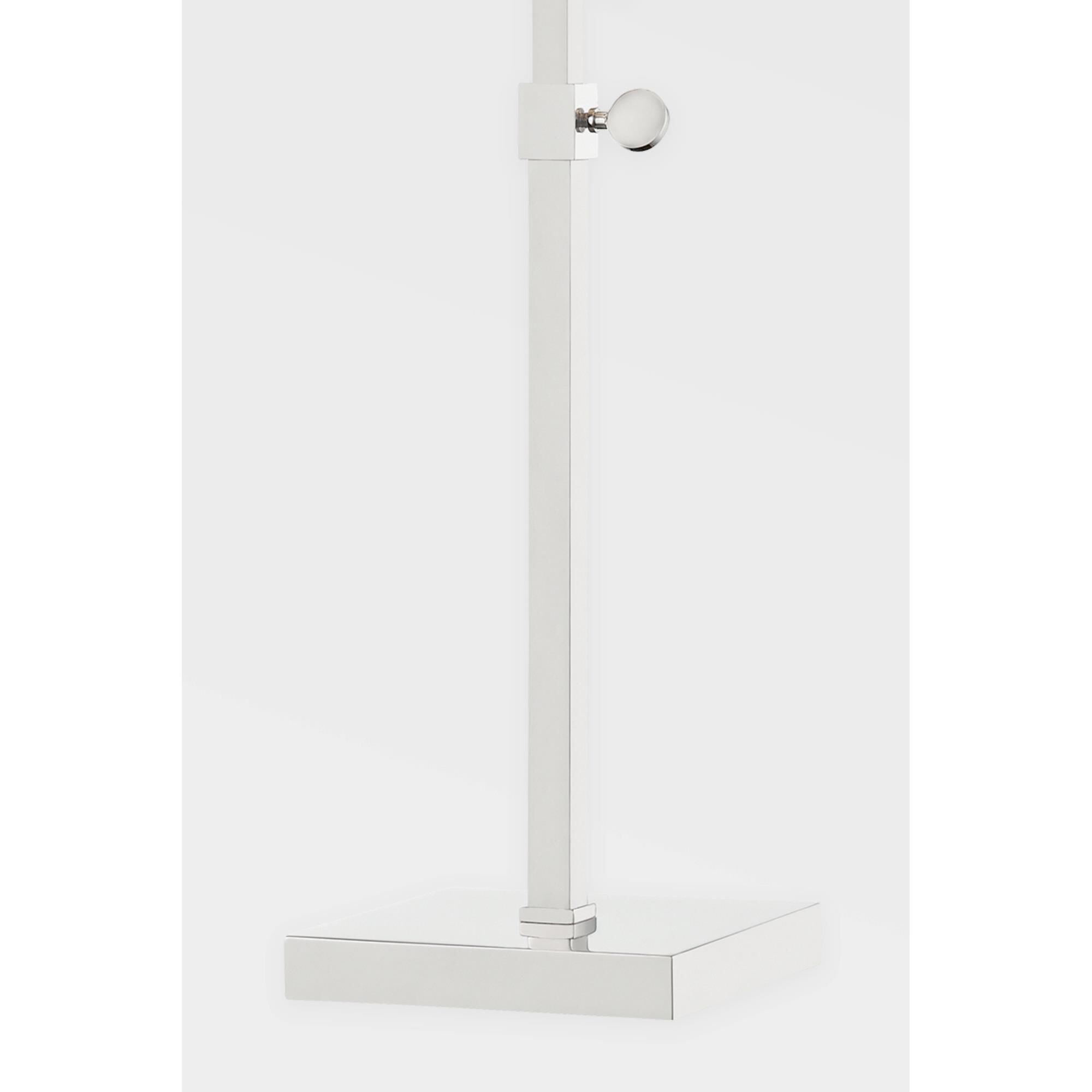 Shown in Polished Nickel finish and Linen shade