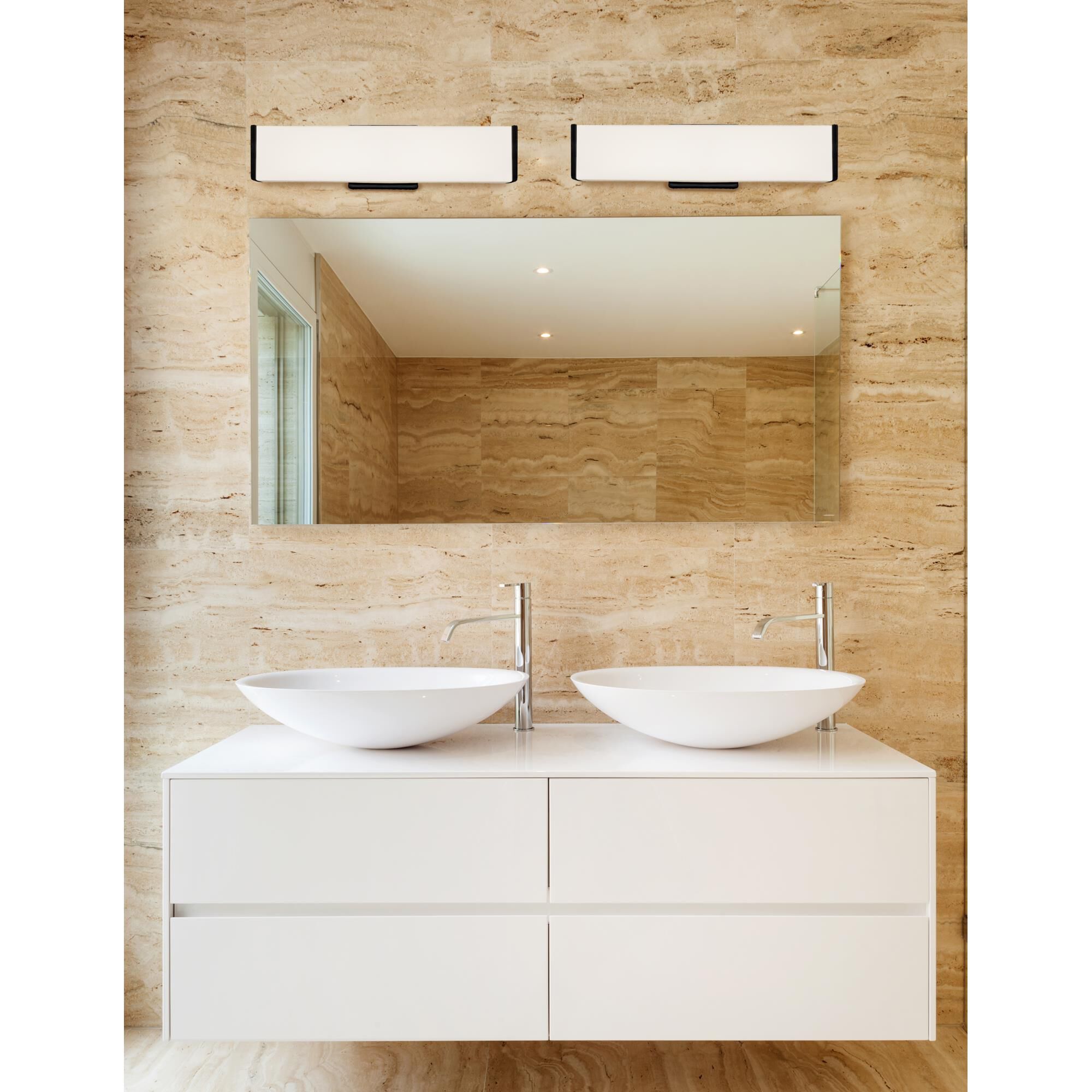 Shown in Matte Black finish and Artisan glass and Opal shade