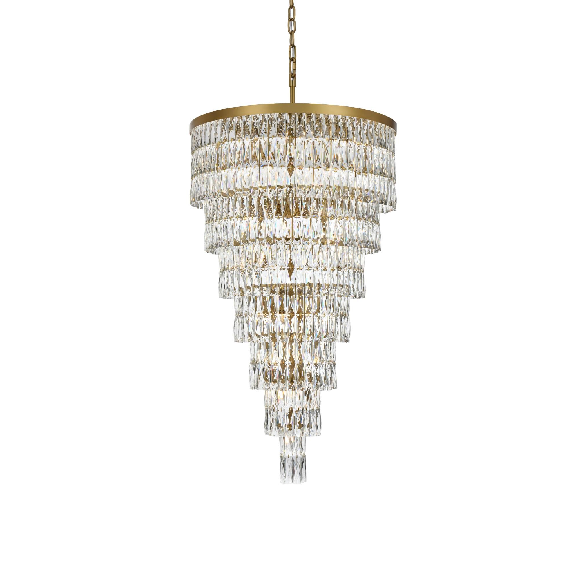 Shown in Satin Gold And Clear finish and Rc crystal